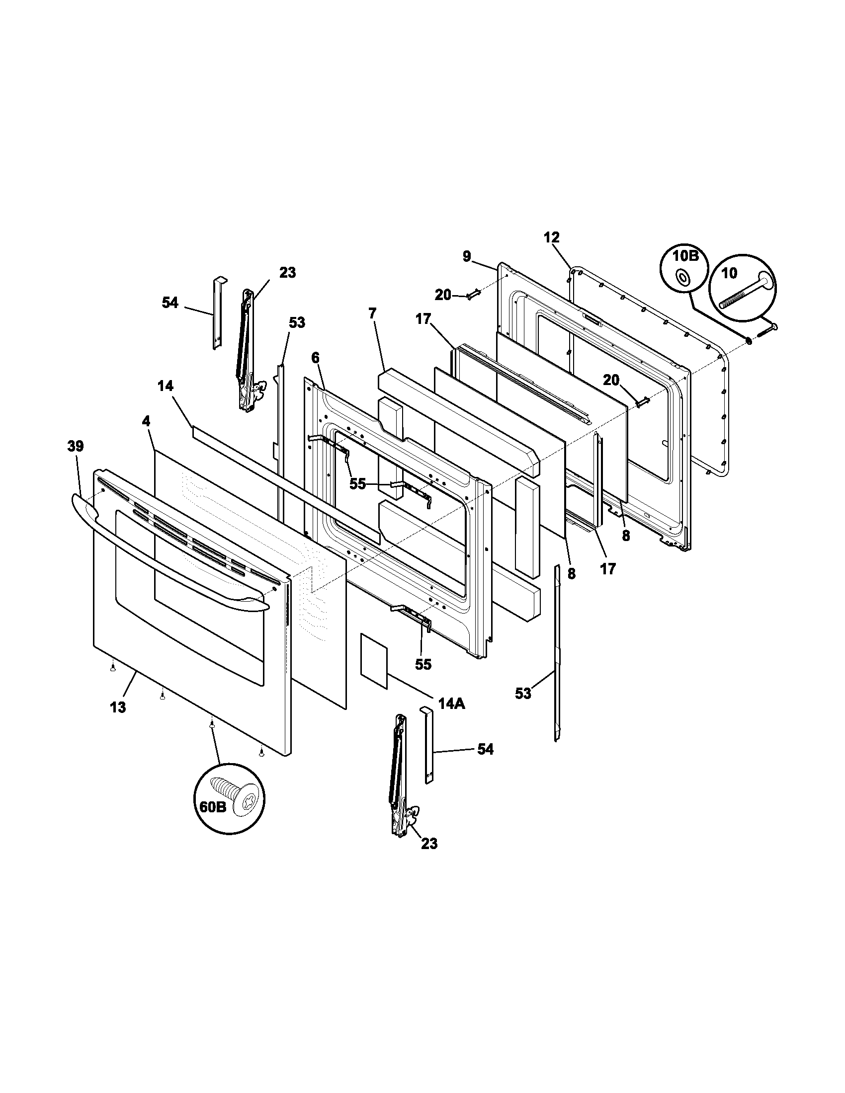 Kenmore 79096123401 door diagram