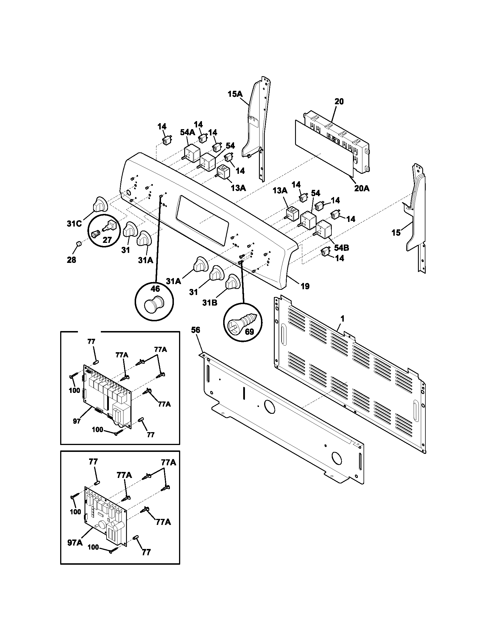 Kenmore 79096414401 backguard diagram