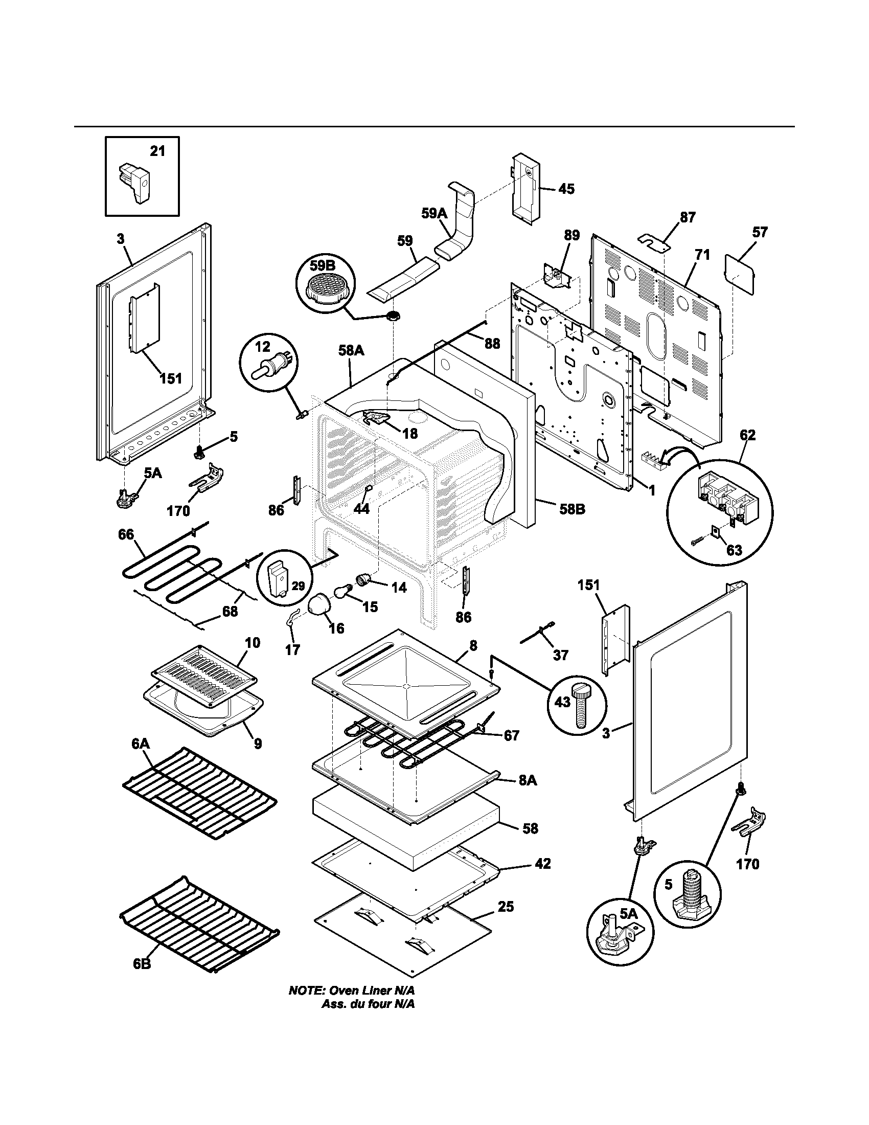 Kenmore 79096212401 body diagram