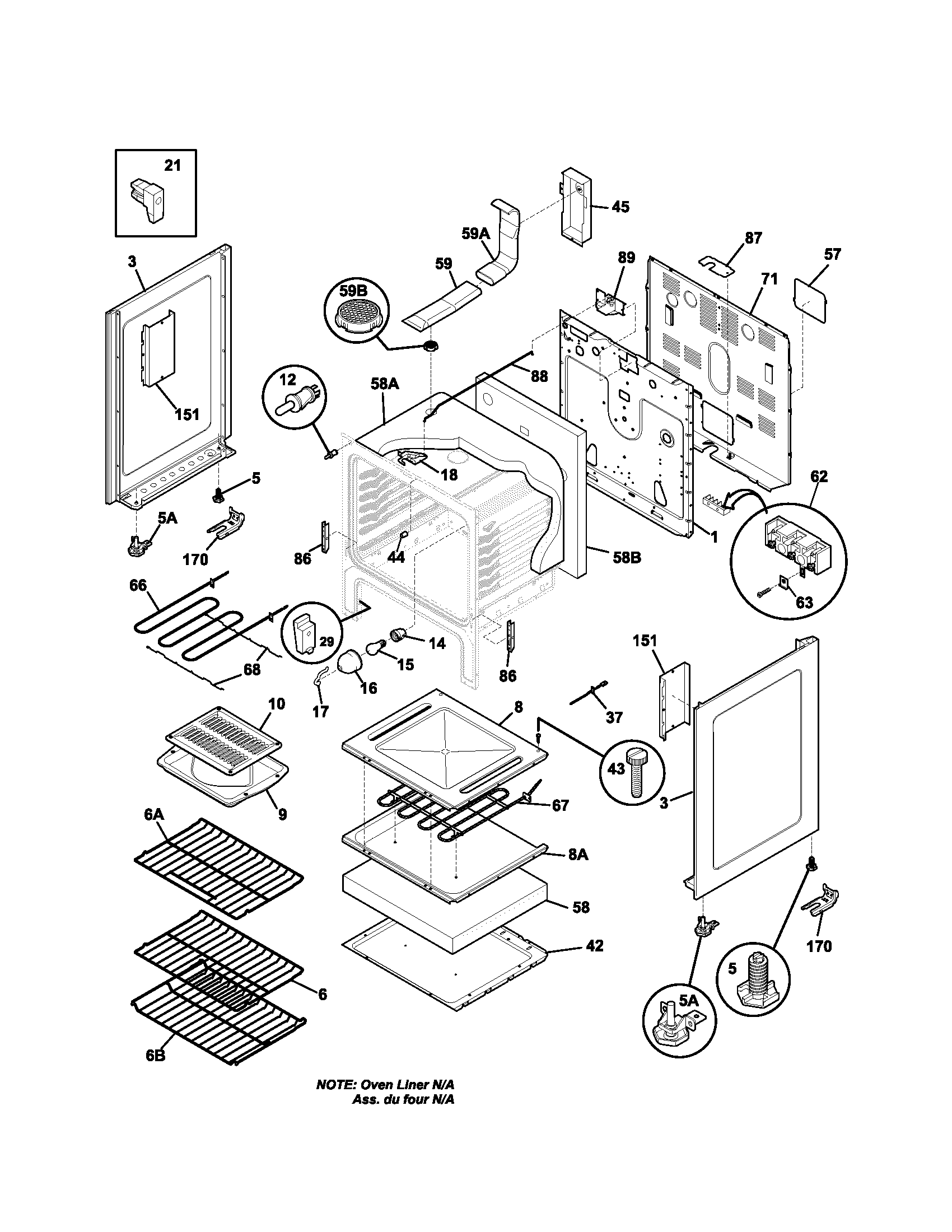 Kenmore 79096312401 body diagram