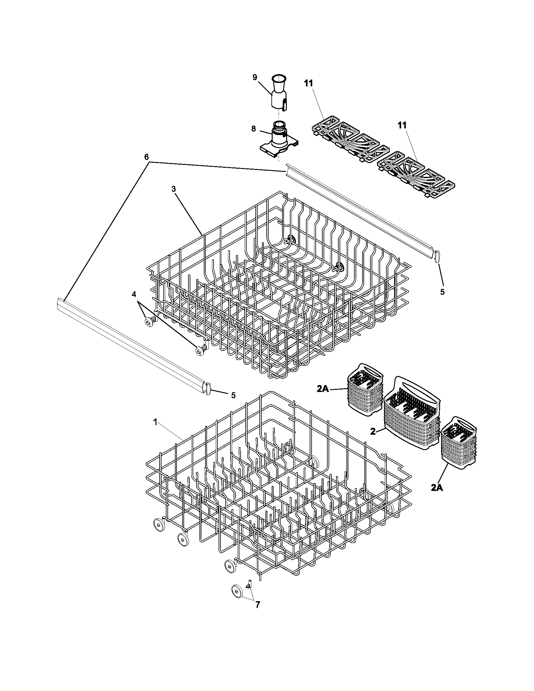 Frigidaire FDBB840DC0 racks diagram