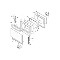 Frigidaire FEFB78DSA door diagram
