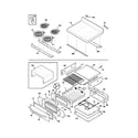 Frigidaire GLEFM397DSA top/drawer diagram