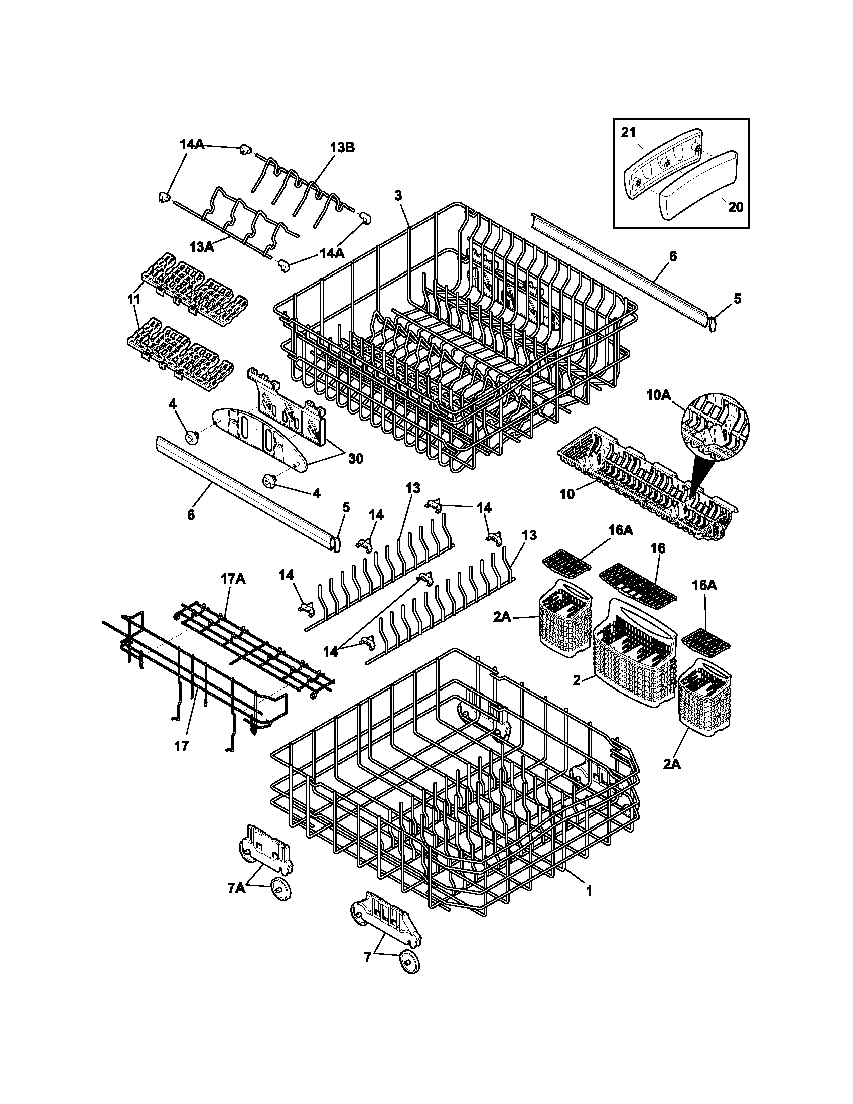 Frigidaire GSB6400NDB0 racks diagram