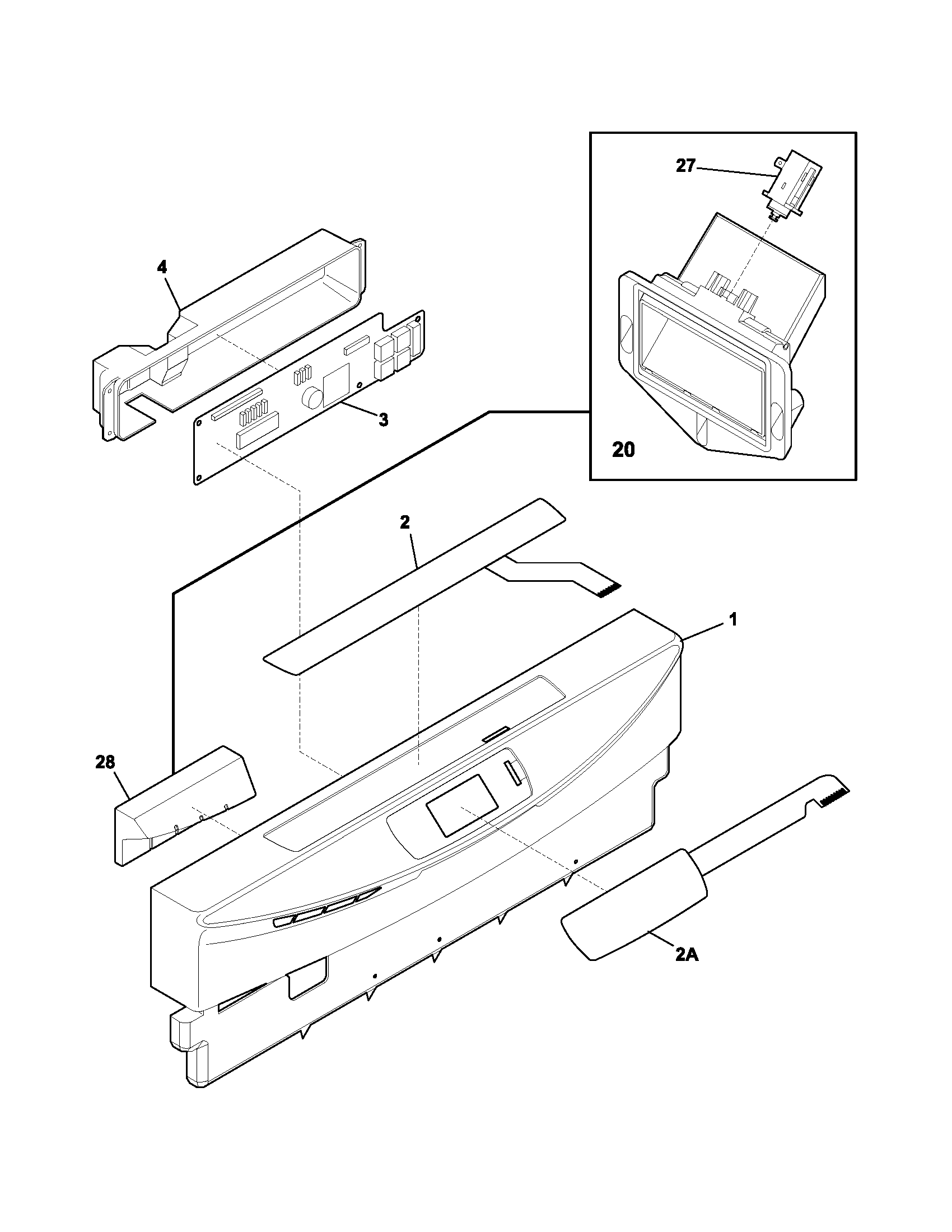 Frigidaire PLD3461RDC0 control panel diagram