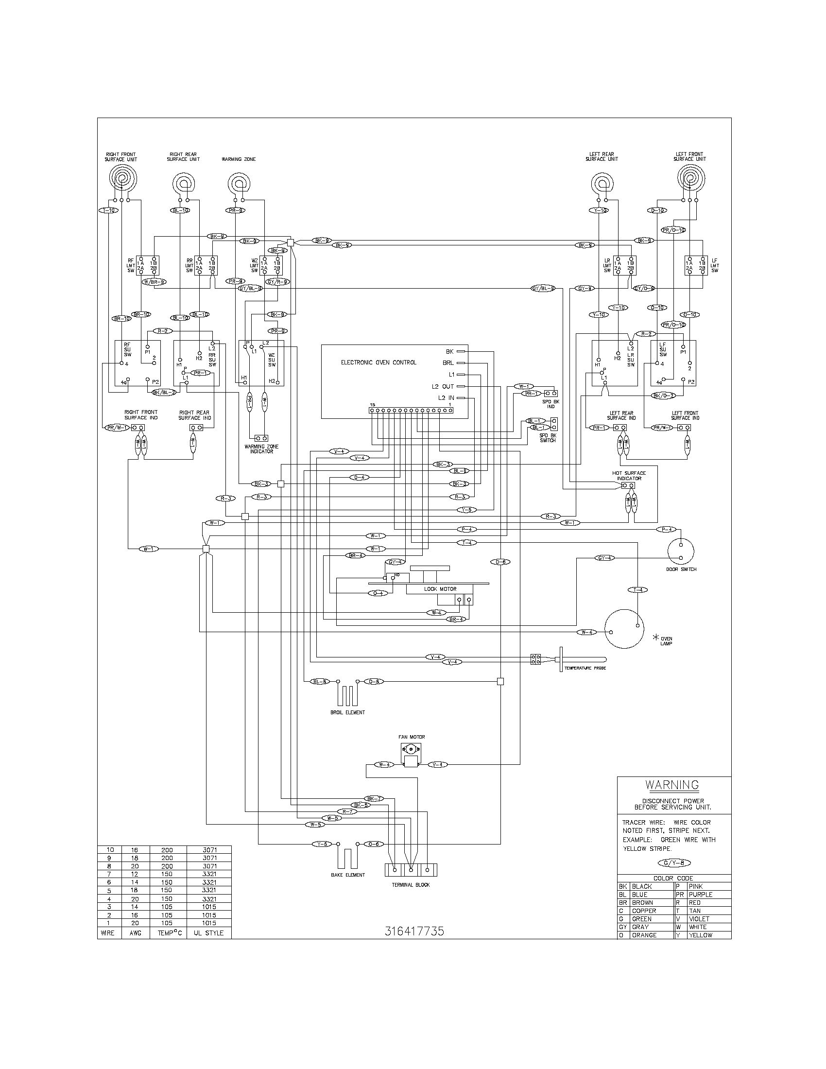 Frigidaire GLEF379DQA wiring diagram diagram