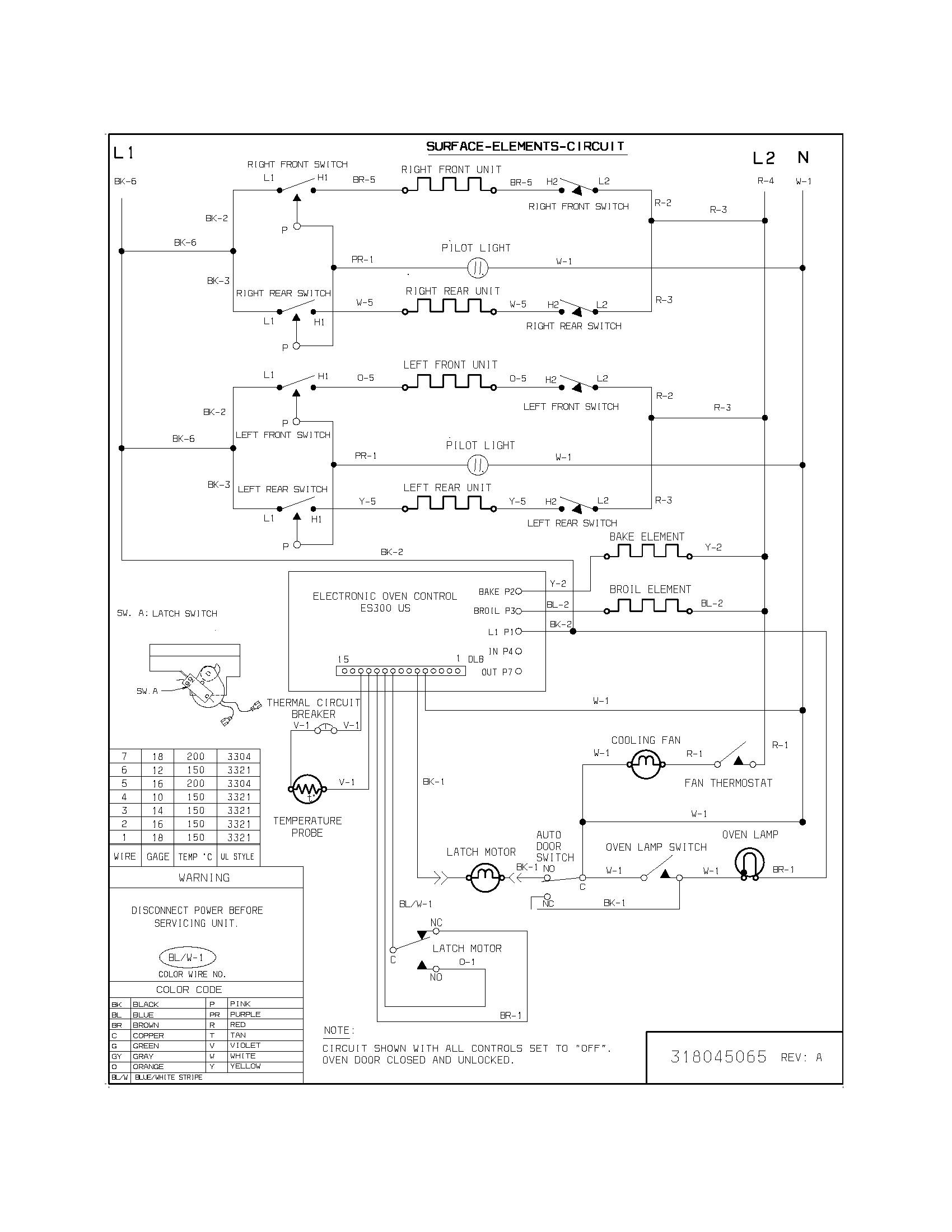 Frigidaire FES355ASG wiring diagram diagram