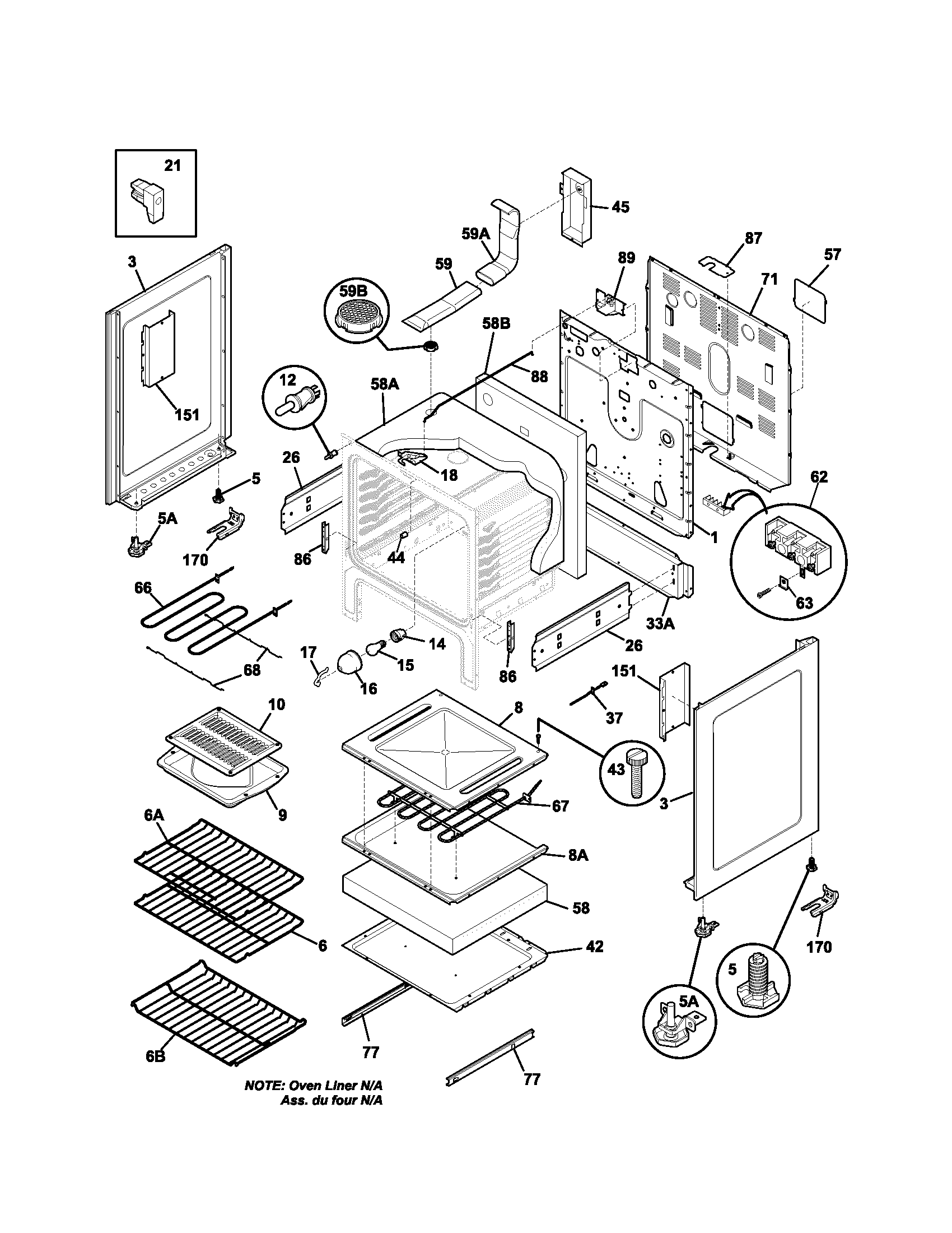 Kenmore 79096413402 body diagram