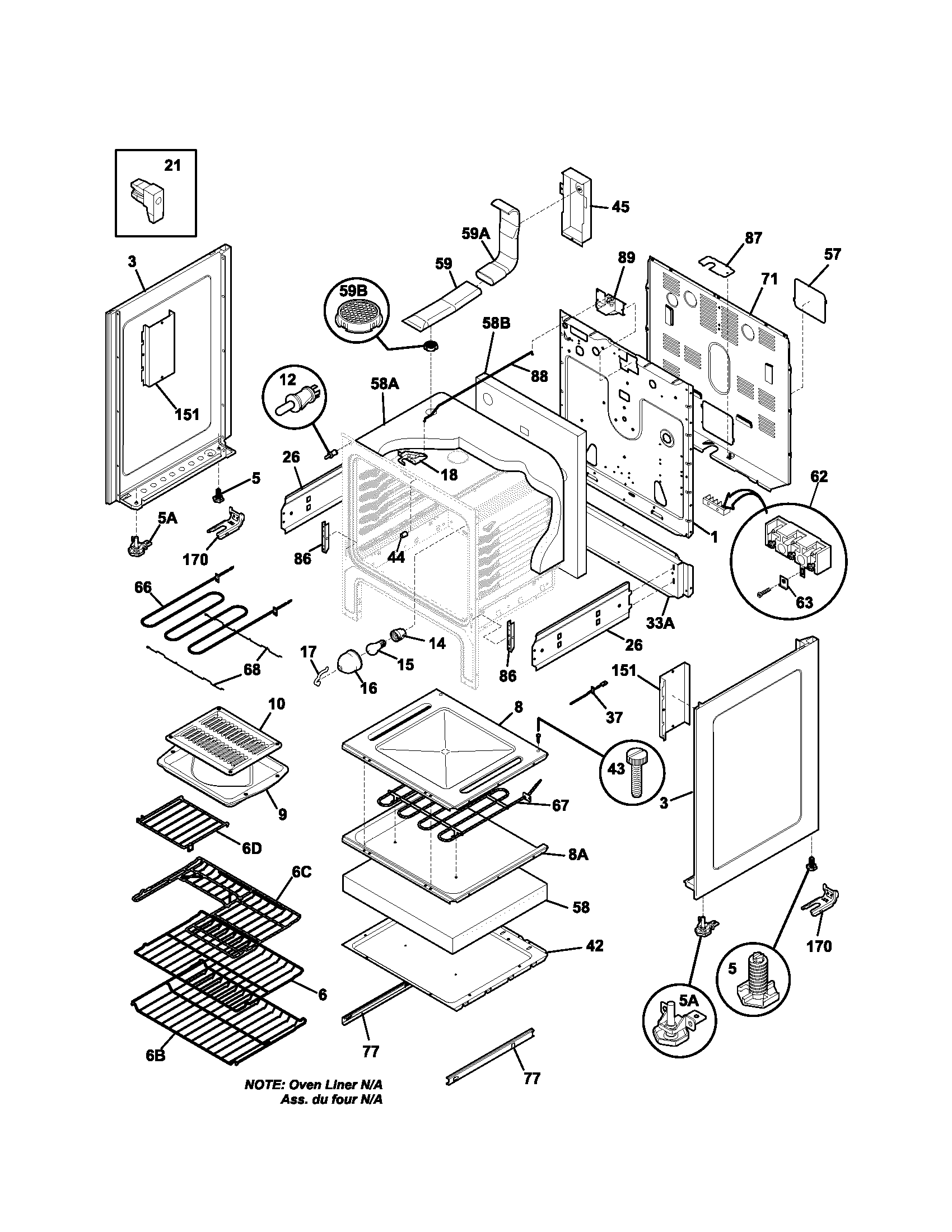Kenmore 79096523402 body diagram