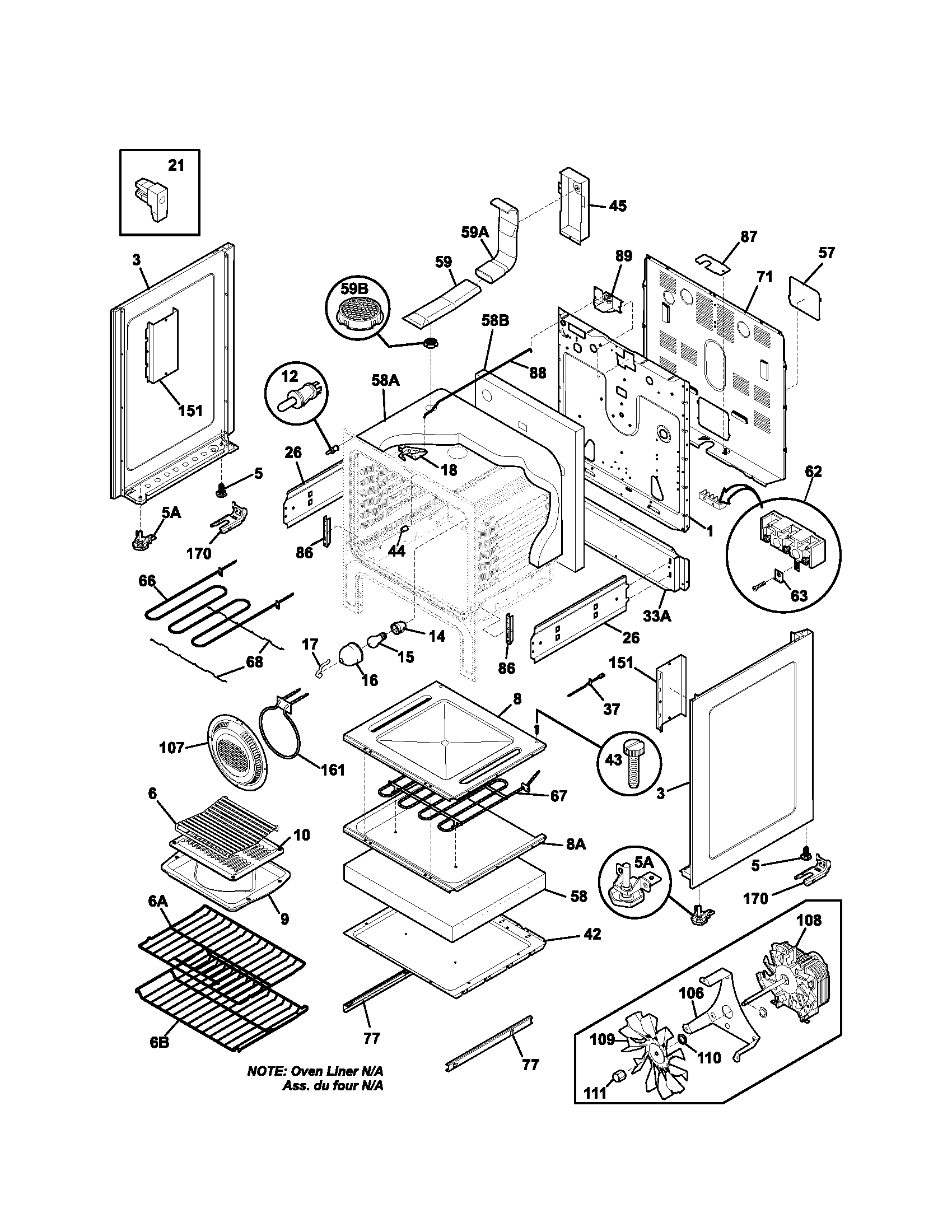 Kenmore 79096613402 body diagram