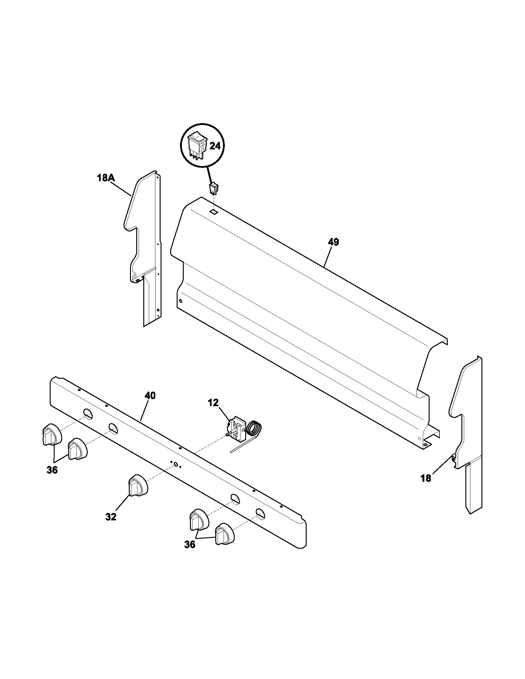Frigidaire FLF316CSC backguard diagram