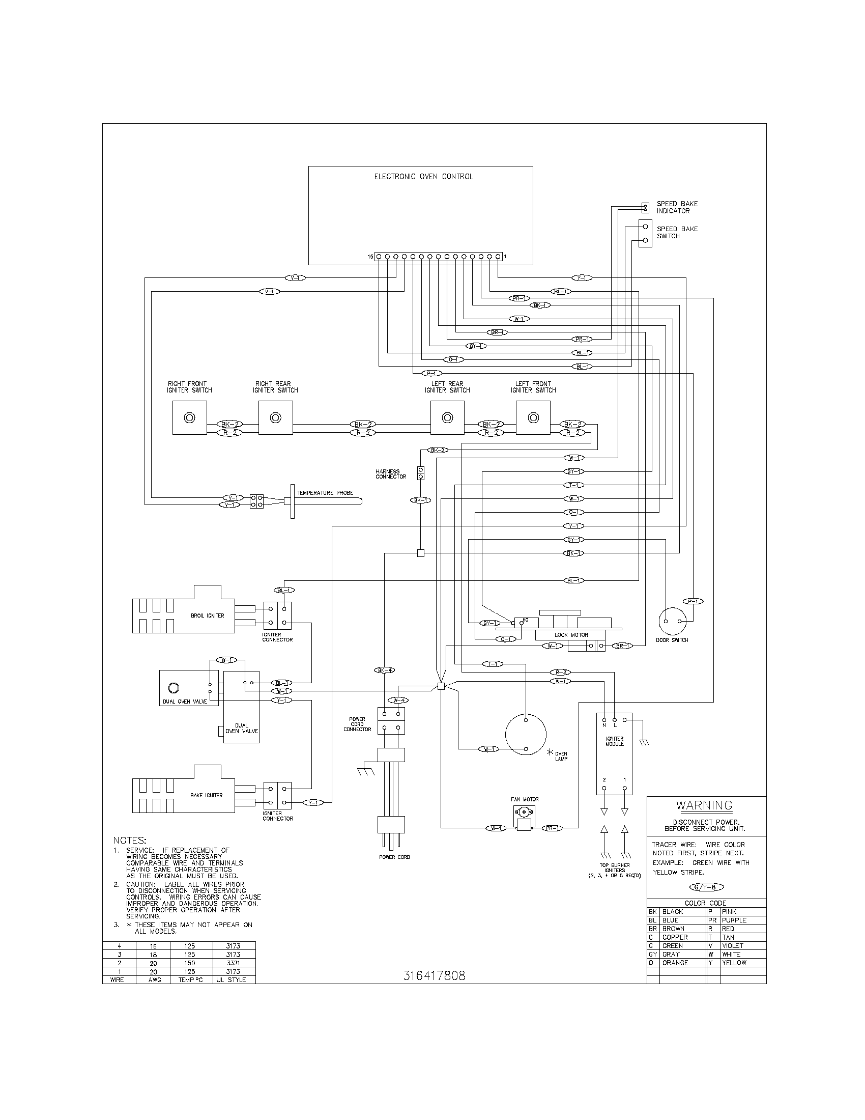 Frigidaire FGFL87DQA wiring diagram diagram