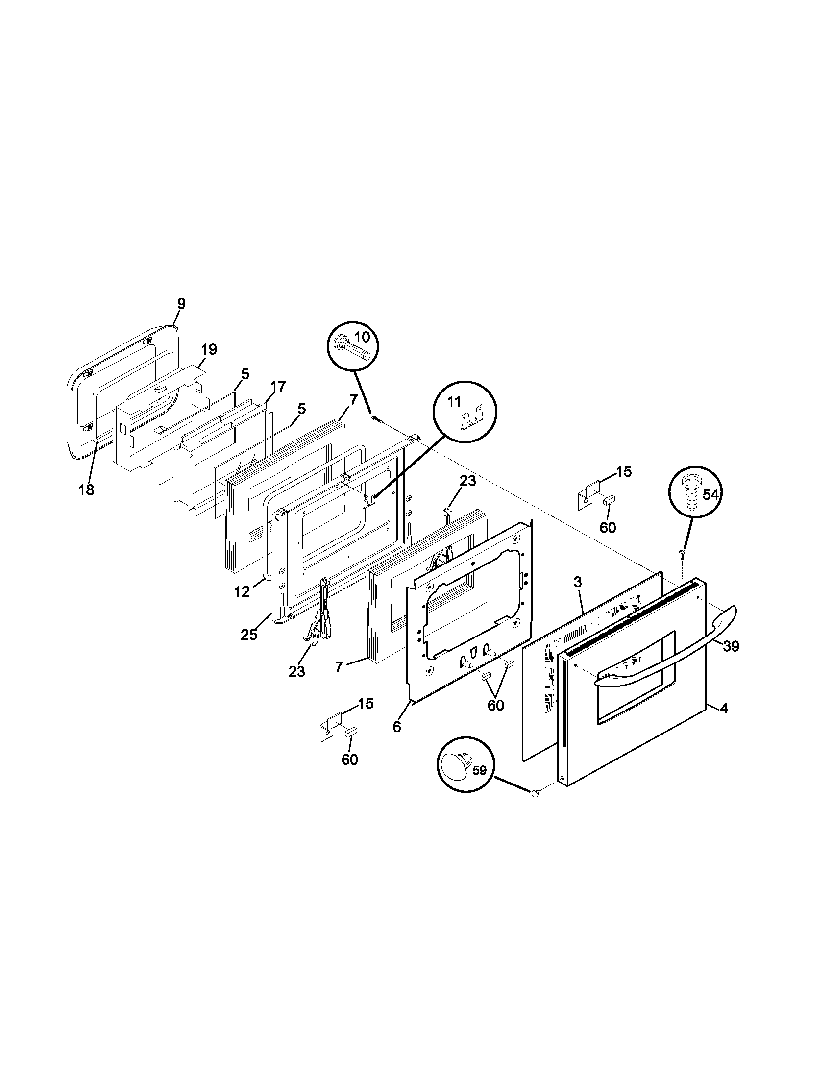 Kenmore 79040523400 door diagram