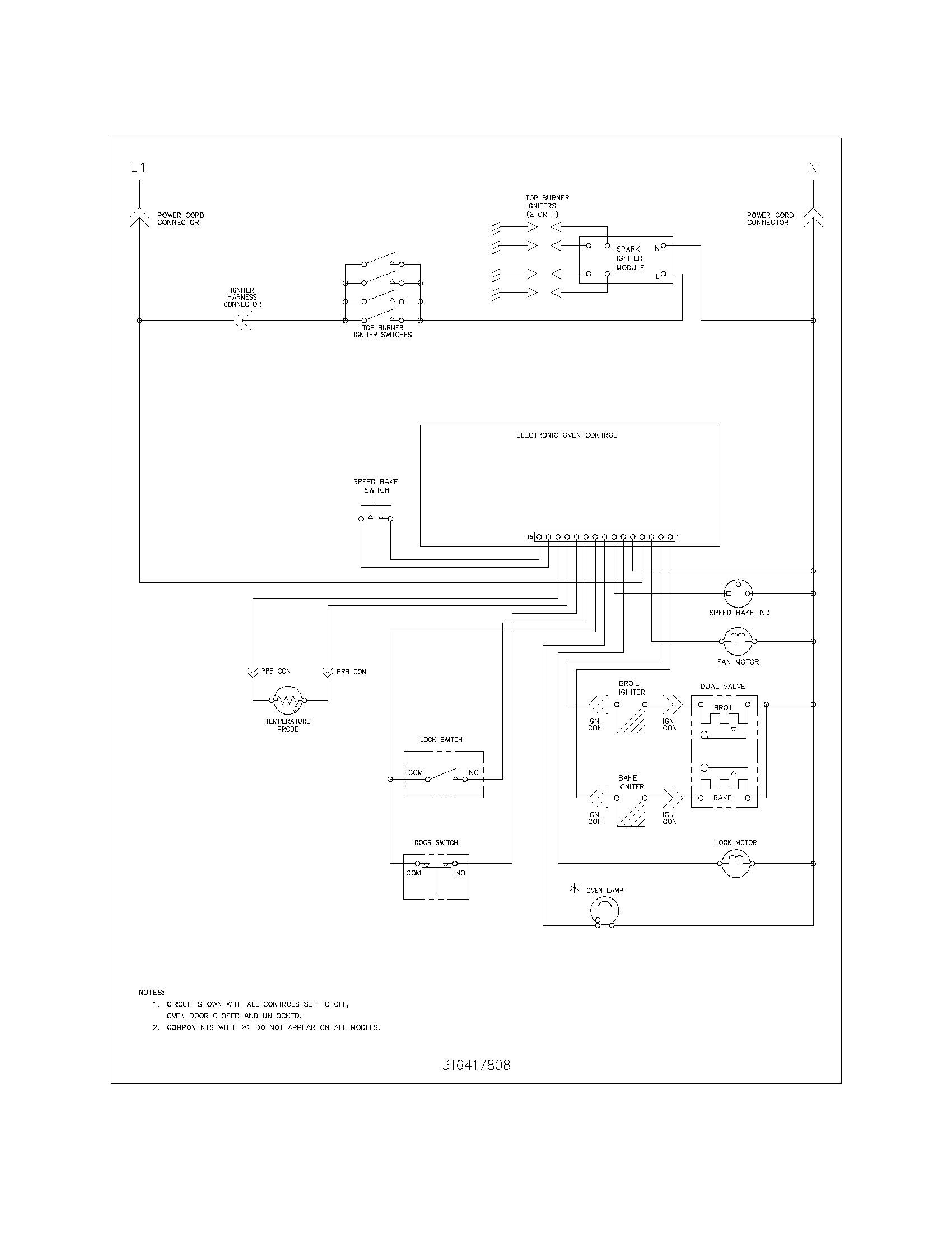Frigidaire GLGF376DBA wiring schematic diagram