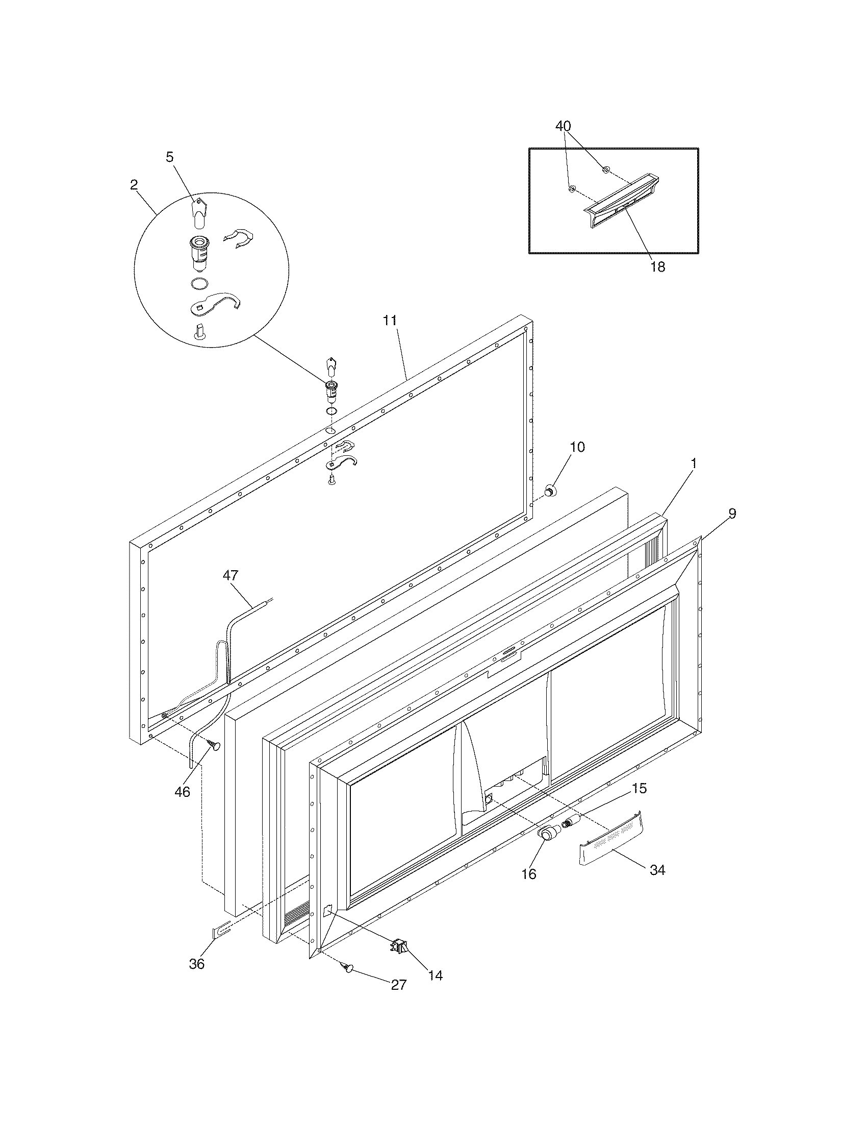 Crosley CFC07M4AW5 door diagram