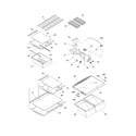 Frigidaire FRT18P6CQ8 shelves diagram