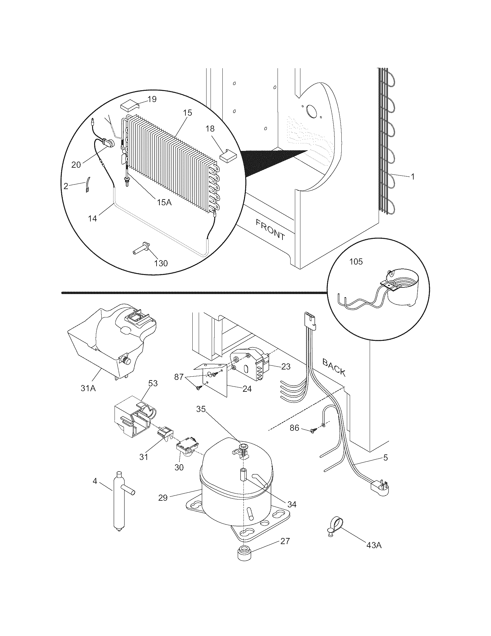 Frigidaire FFU14FK0DW2 system diagram