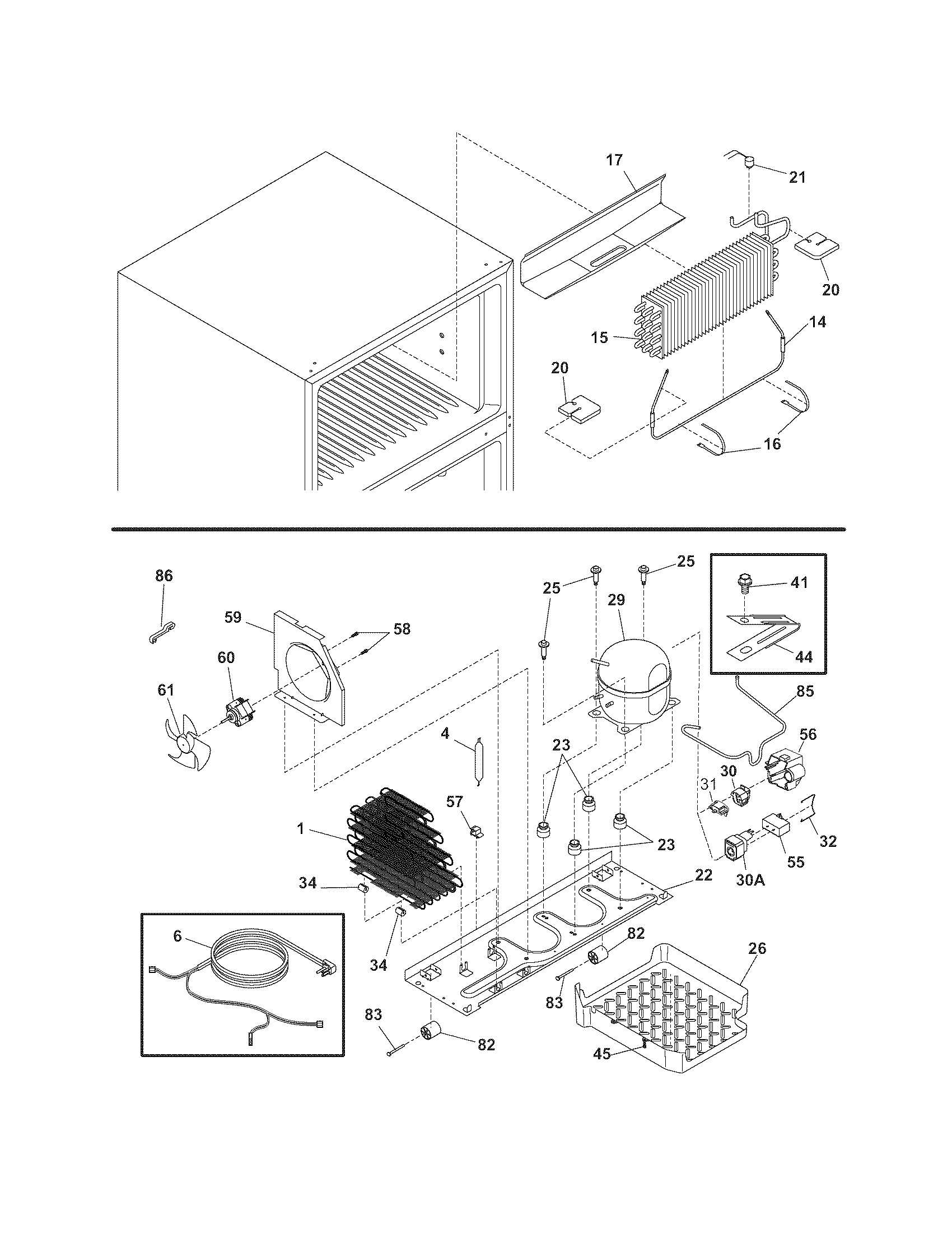 Frigidaire FRT21FG3DW4 system diagram