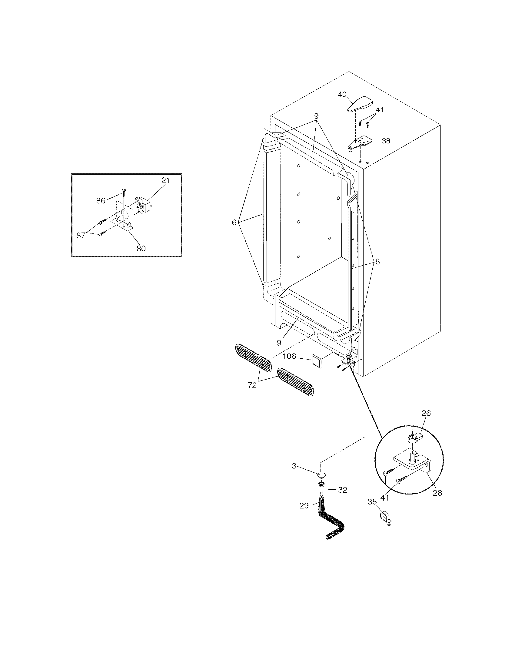 Crosley FMR14 cabinet diagram