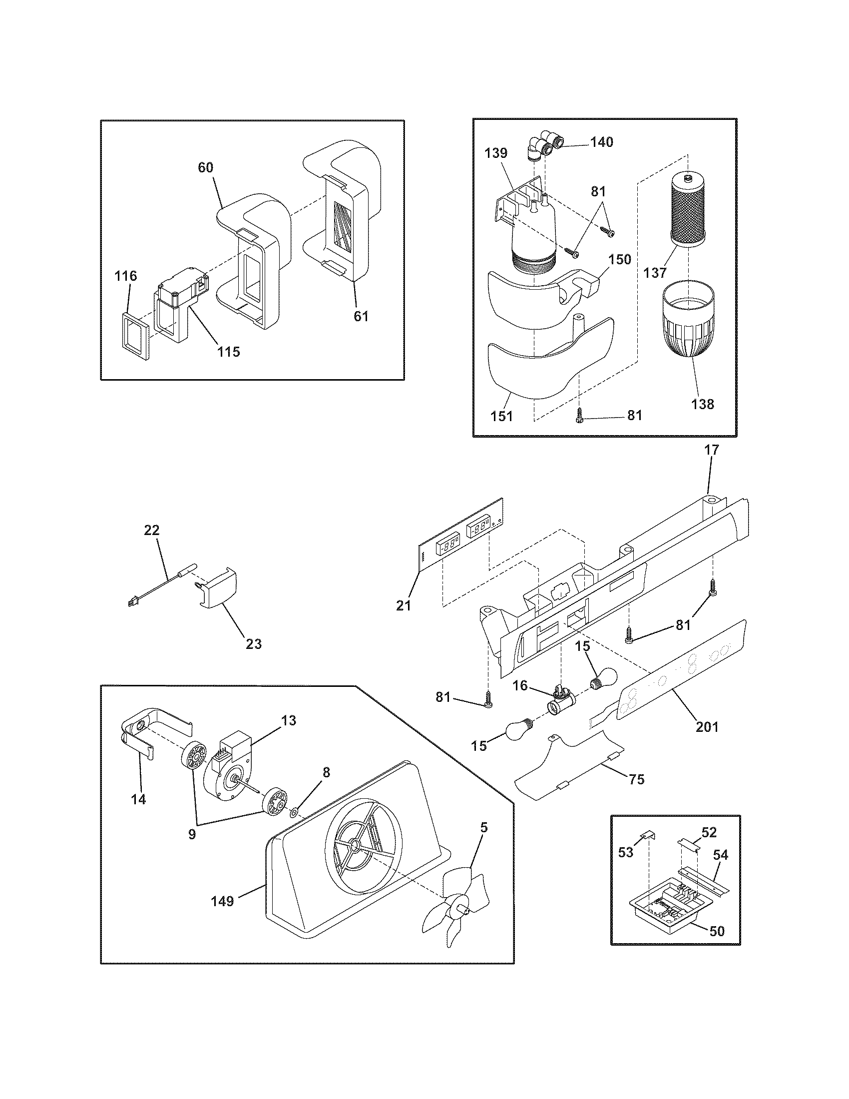 Frigidaire FSC23R5DSB4 controls diagram