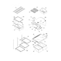Frigidaire GLRT184TCWA shelves diagram