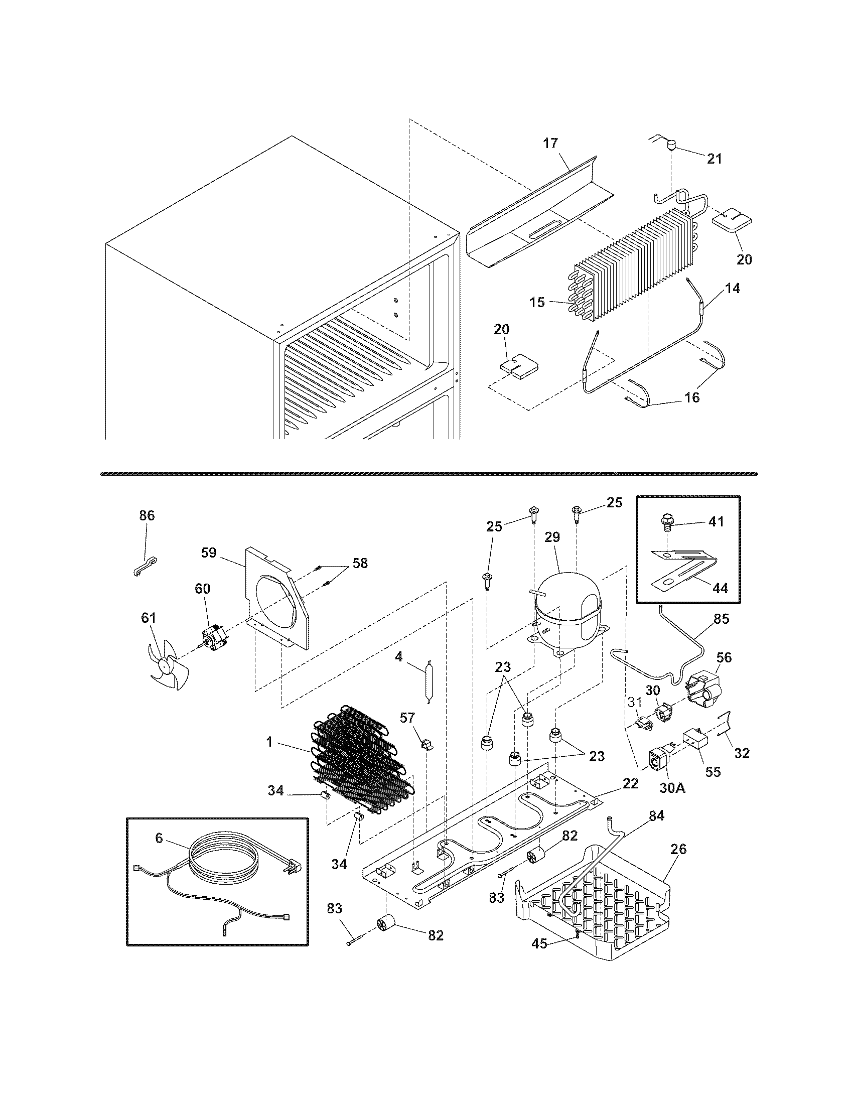 Frigidaire GLRT184TCQ8 system diagram