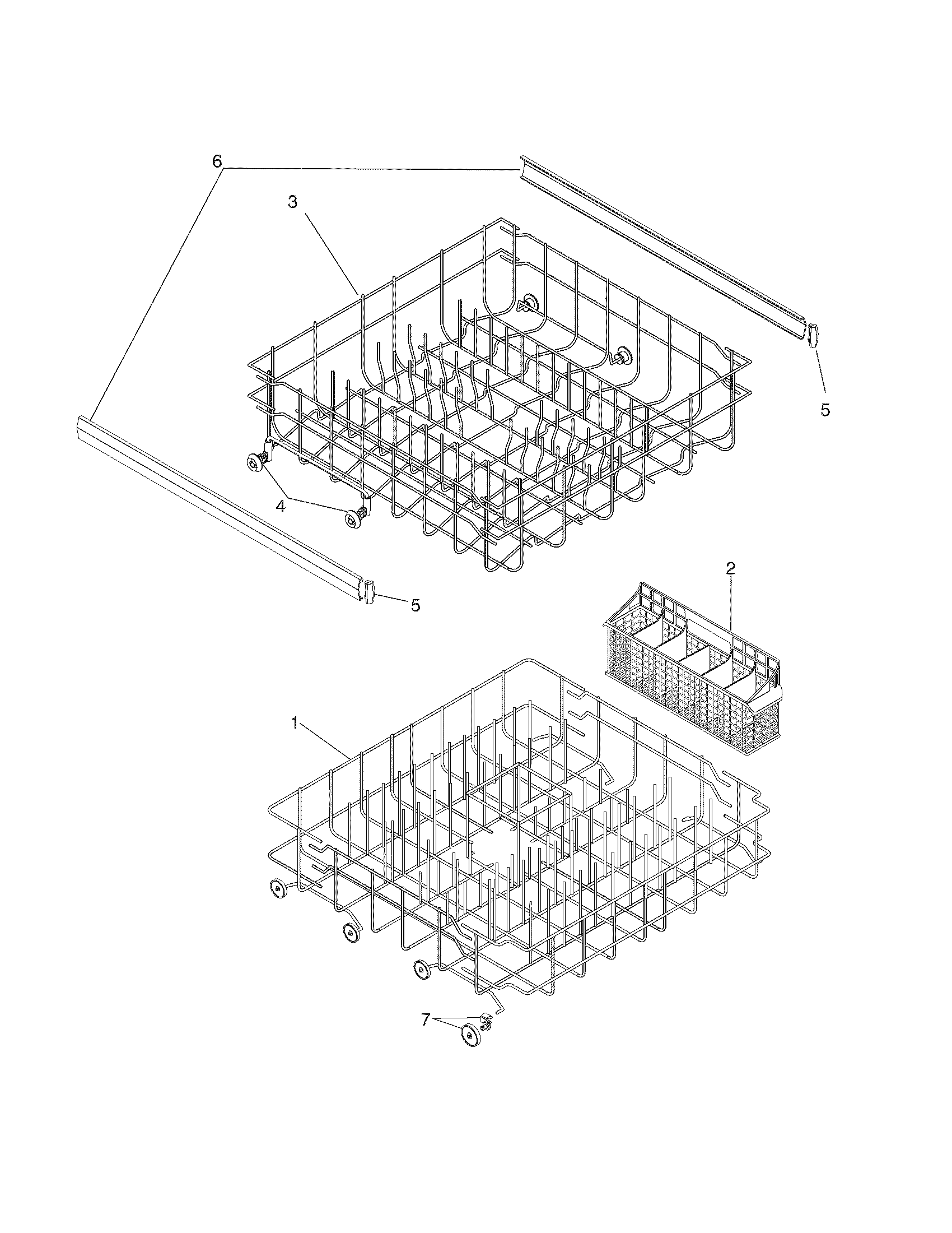 White-Westinghouse WDB11NRDS0 racks diagram