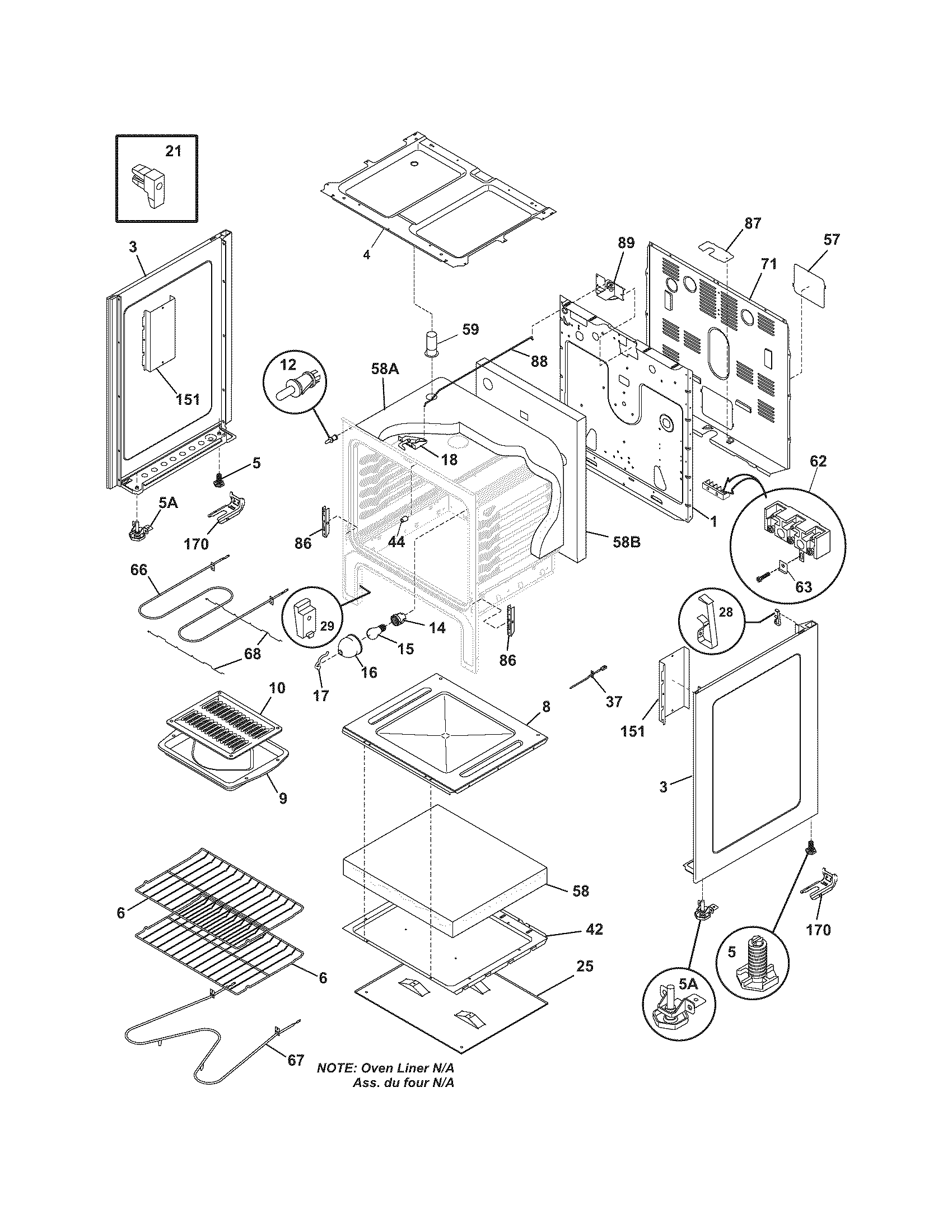 Kelvinator KEF355DSA body diagram