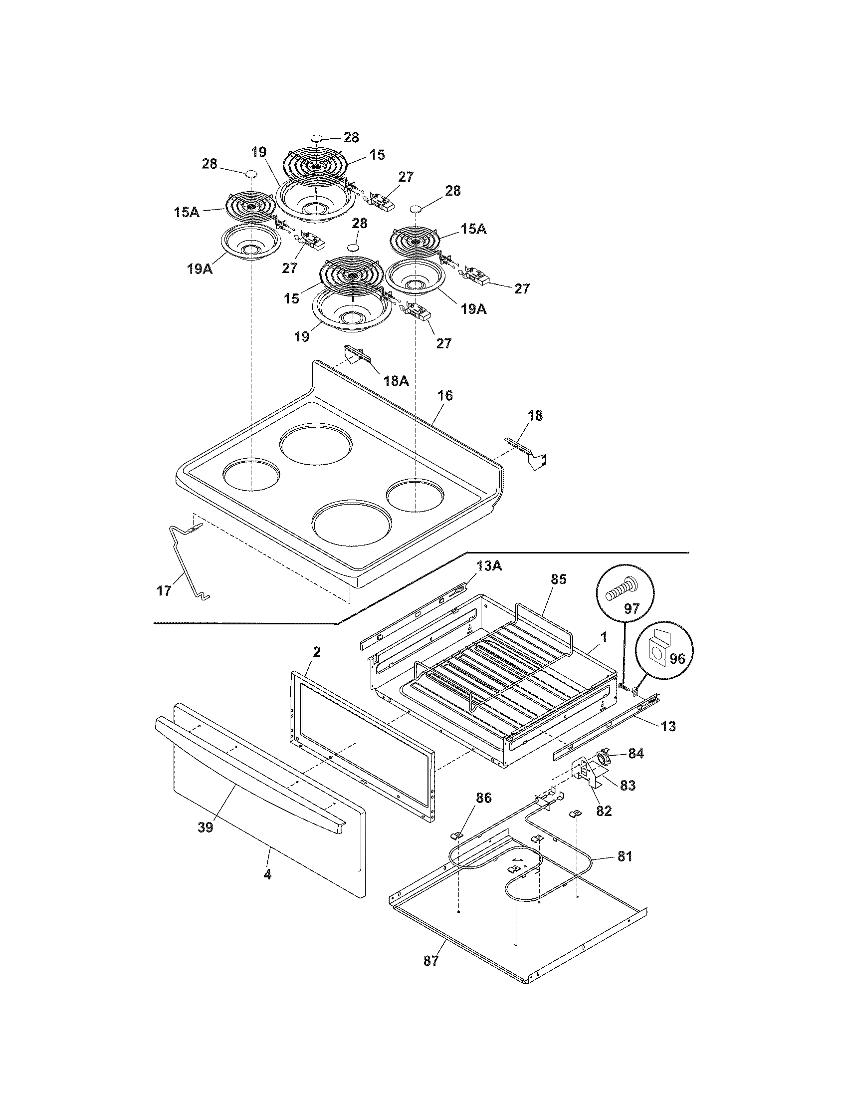 Kenmore 79094224401 top/drawer diagram