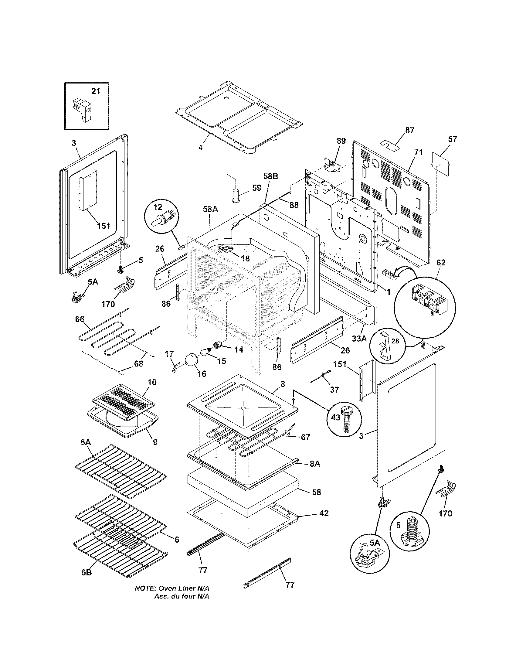 Kenmore 79094213401 body diagram