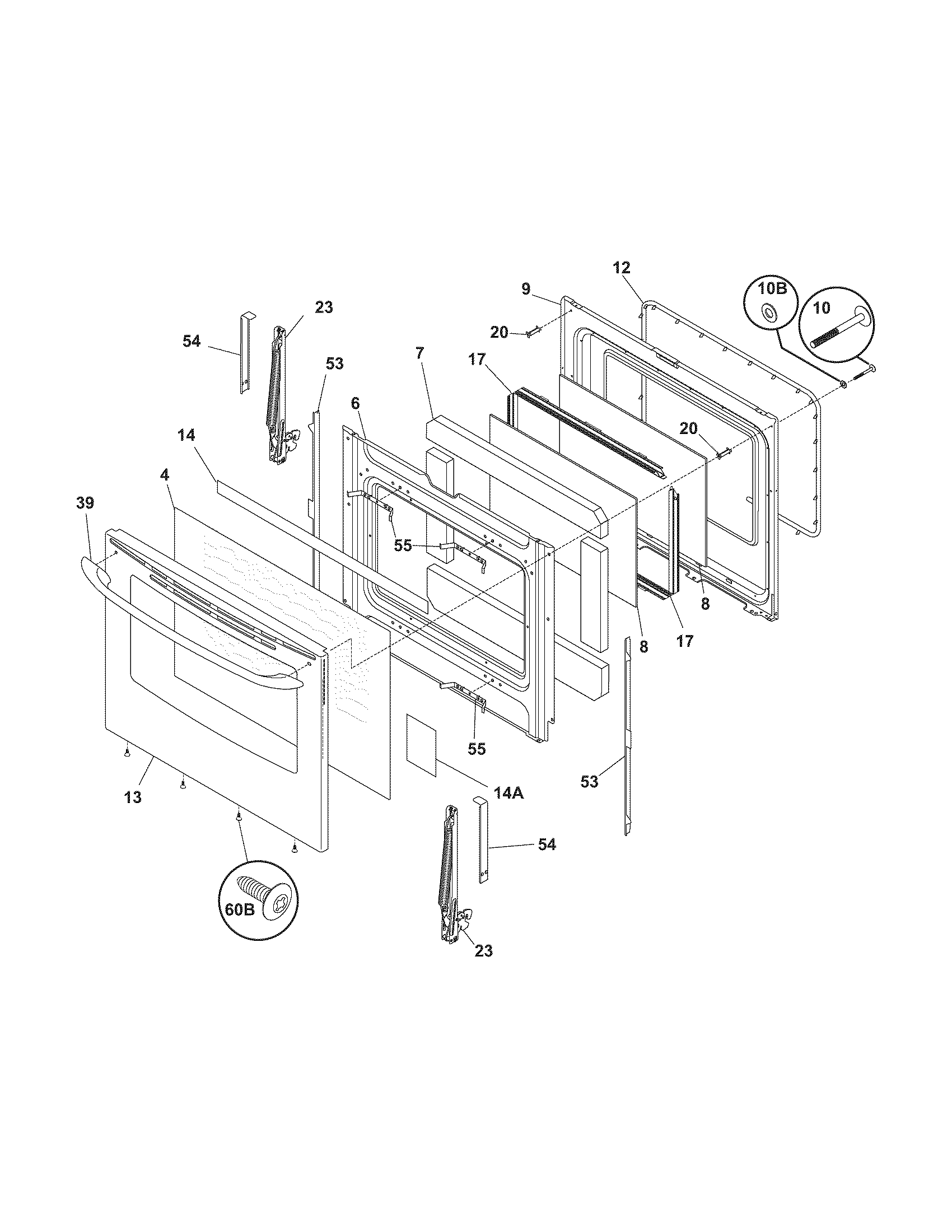 Kenmore 79094213401 door diagram