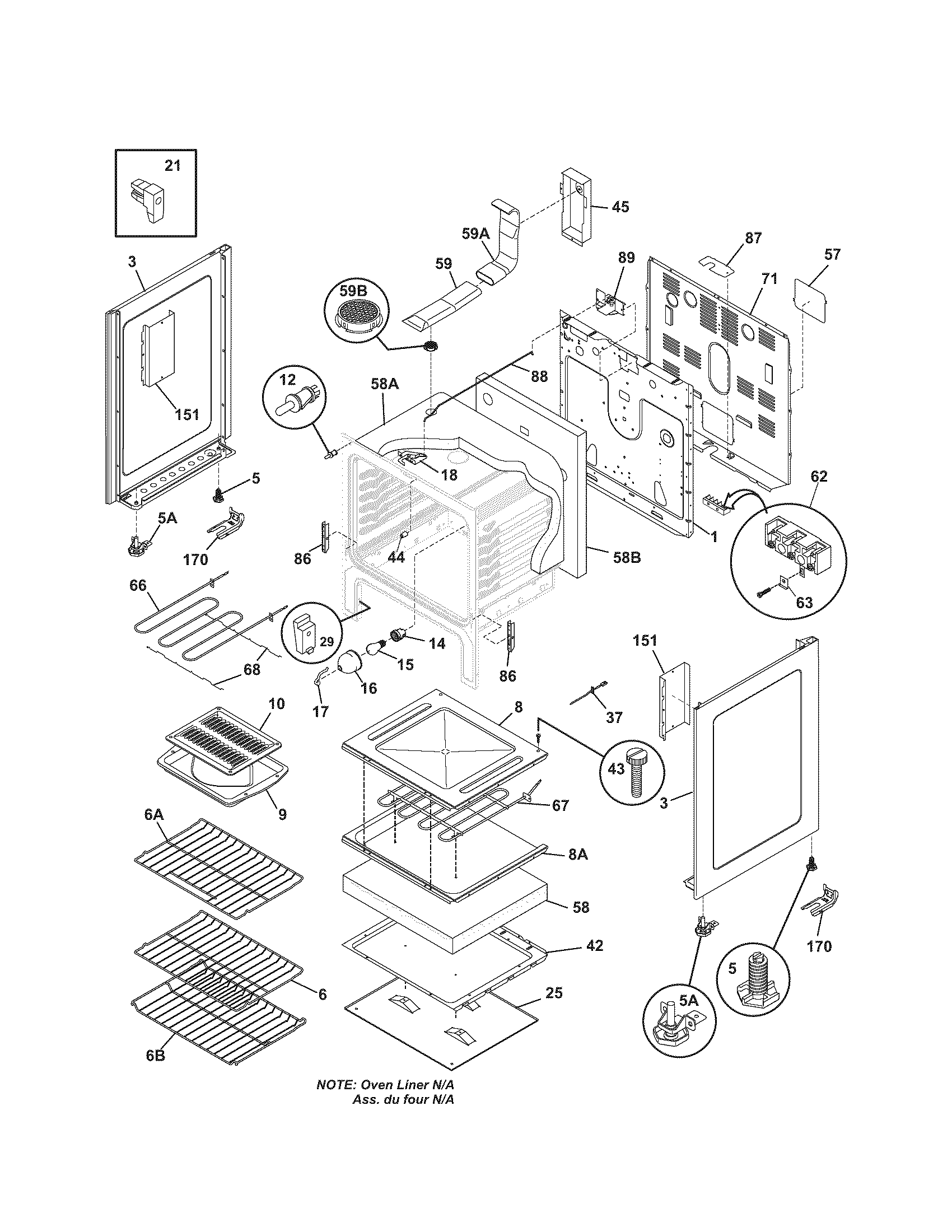 Kenmore 79096223401 body diagram