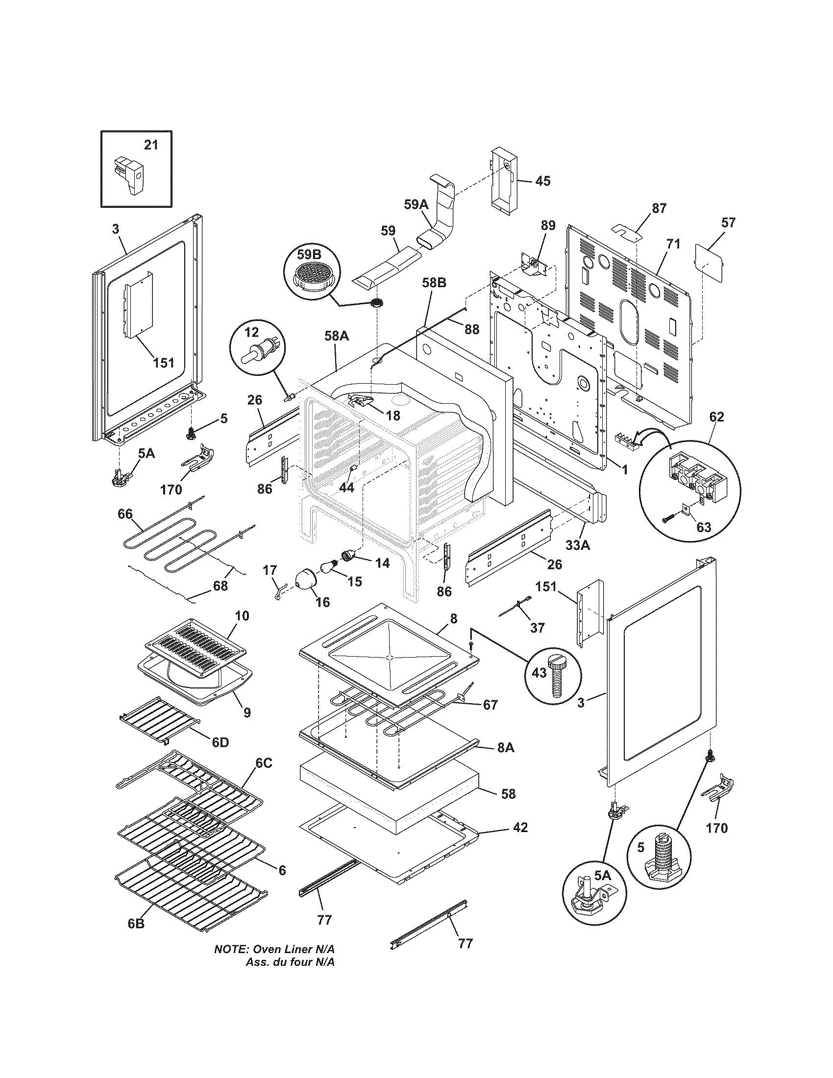 Kenmore 79096512401 body diagram