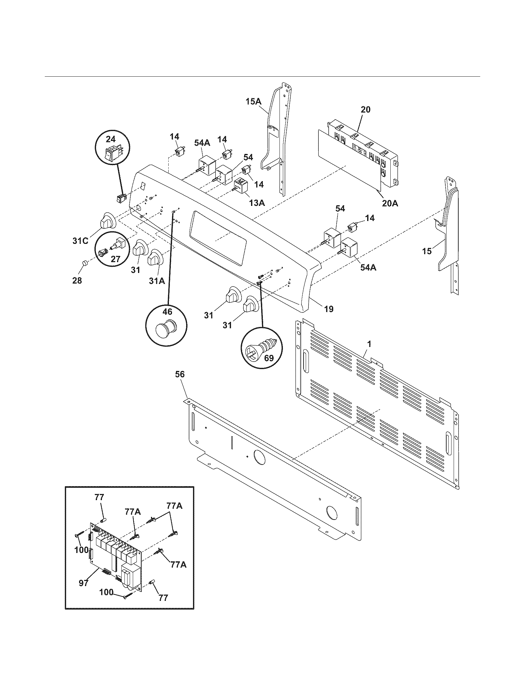 Kenmore 79094213403 backguard diagram