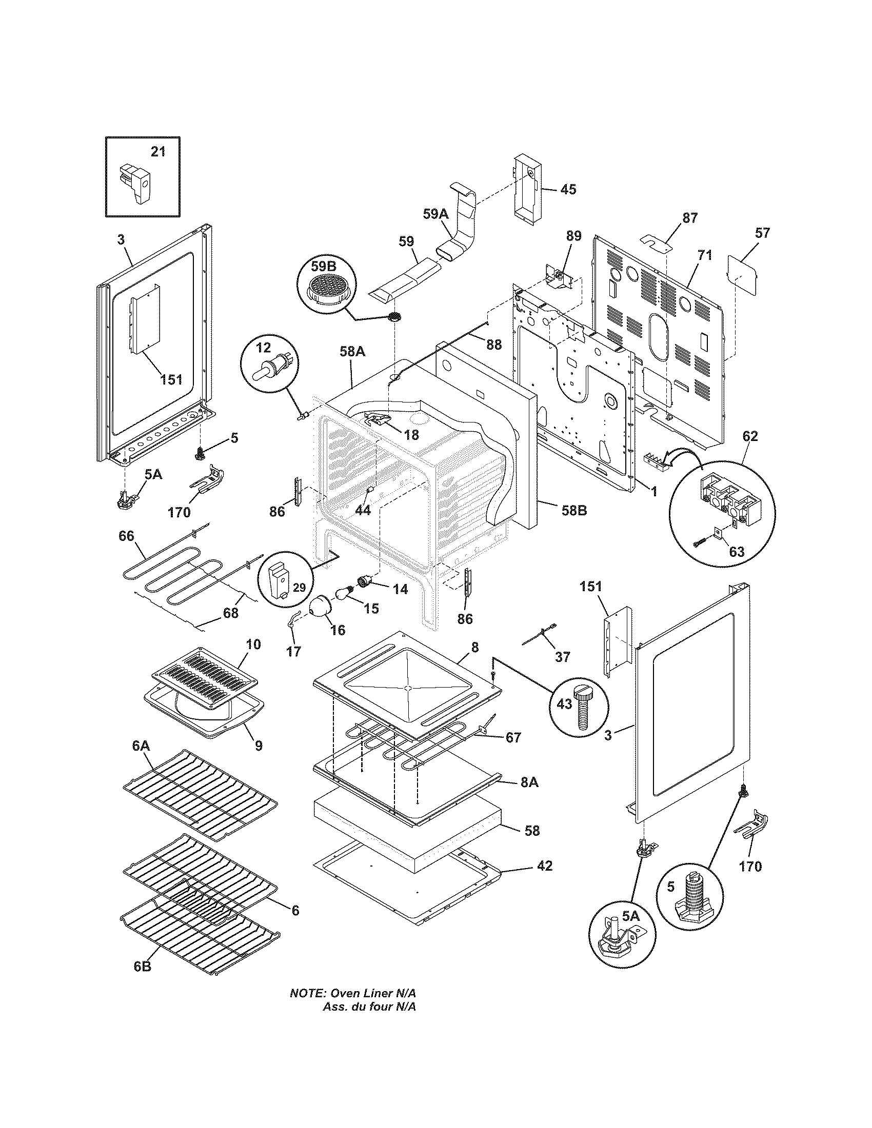 Kenmore 79096229403 body diagram