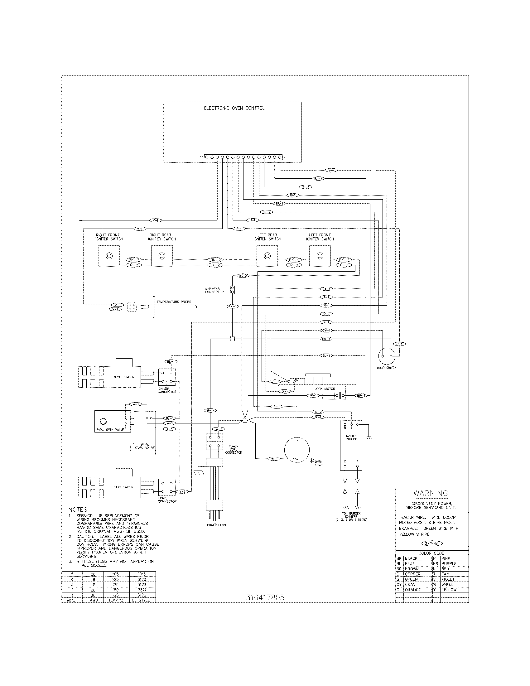 Frigidaire FGFB75DSB wiring diagram diagram