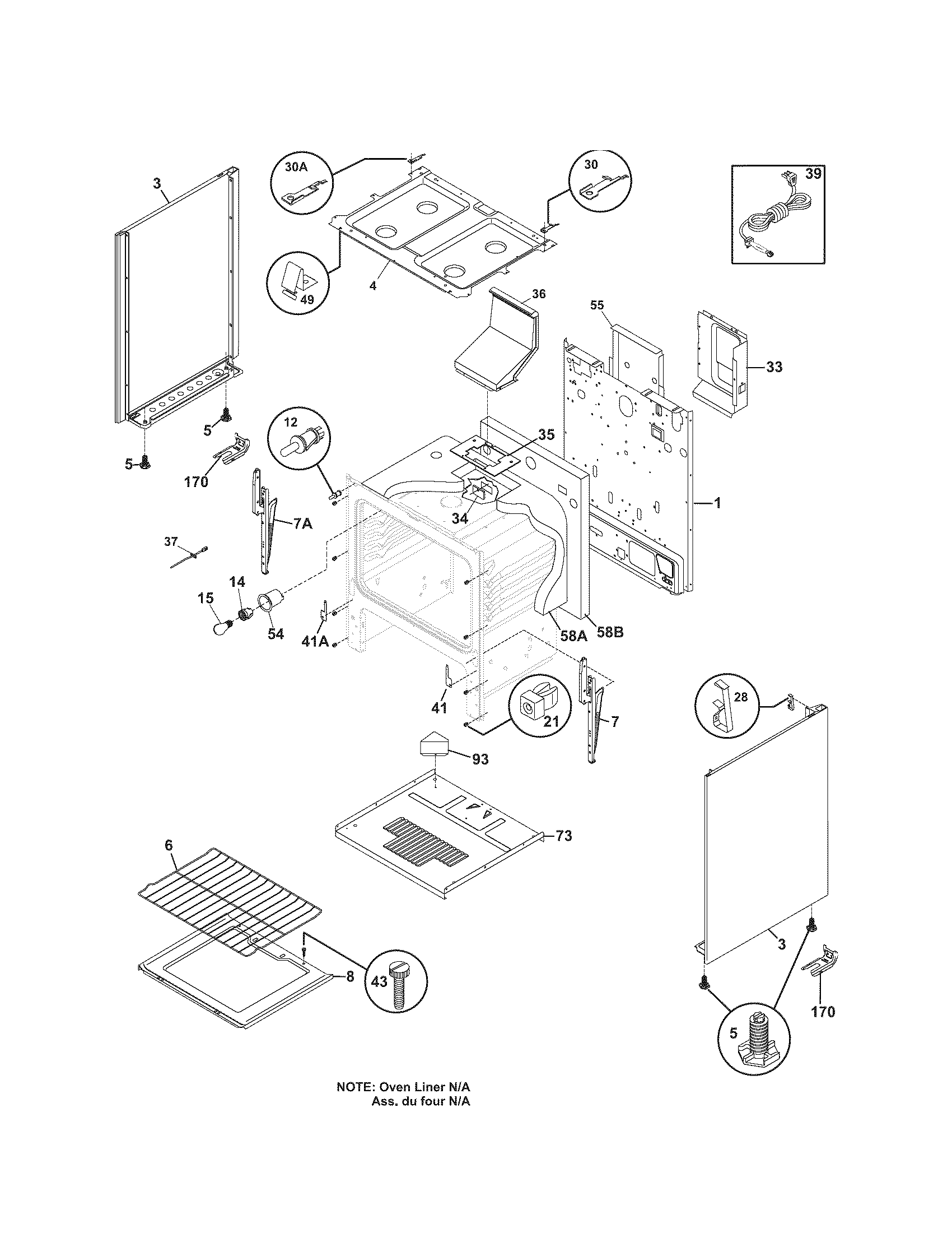 Kenmore 79071429401 body diagram