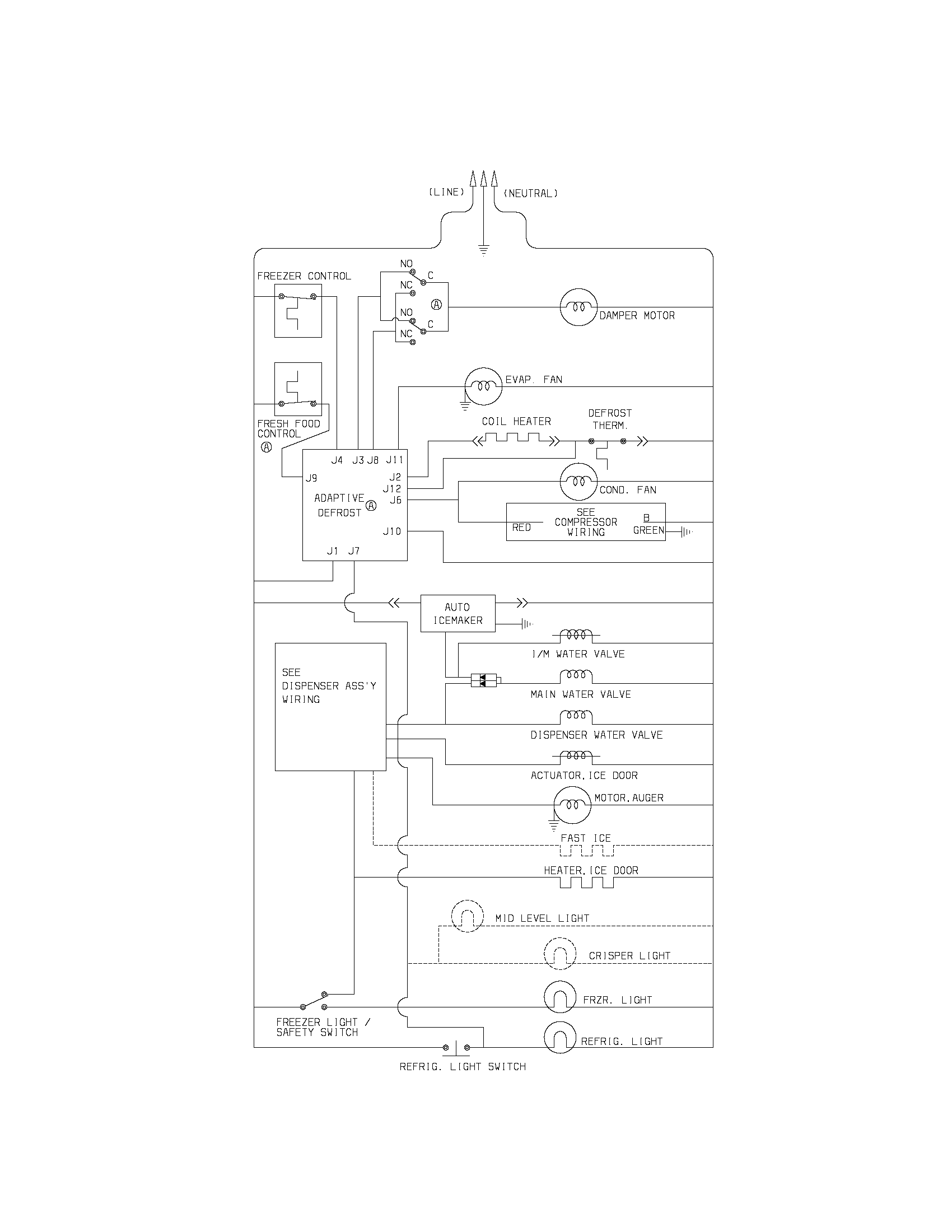 Kenmore 25354623406 wiring schematic diagram