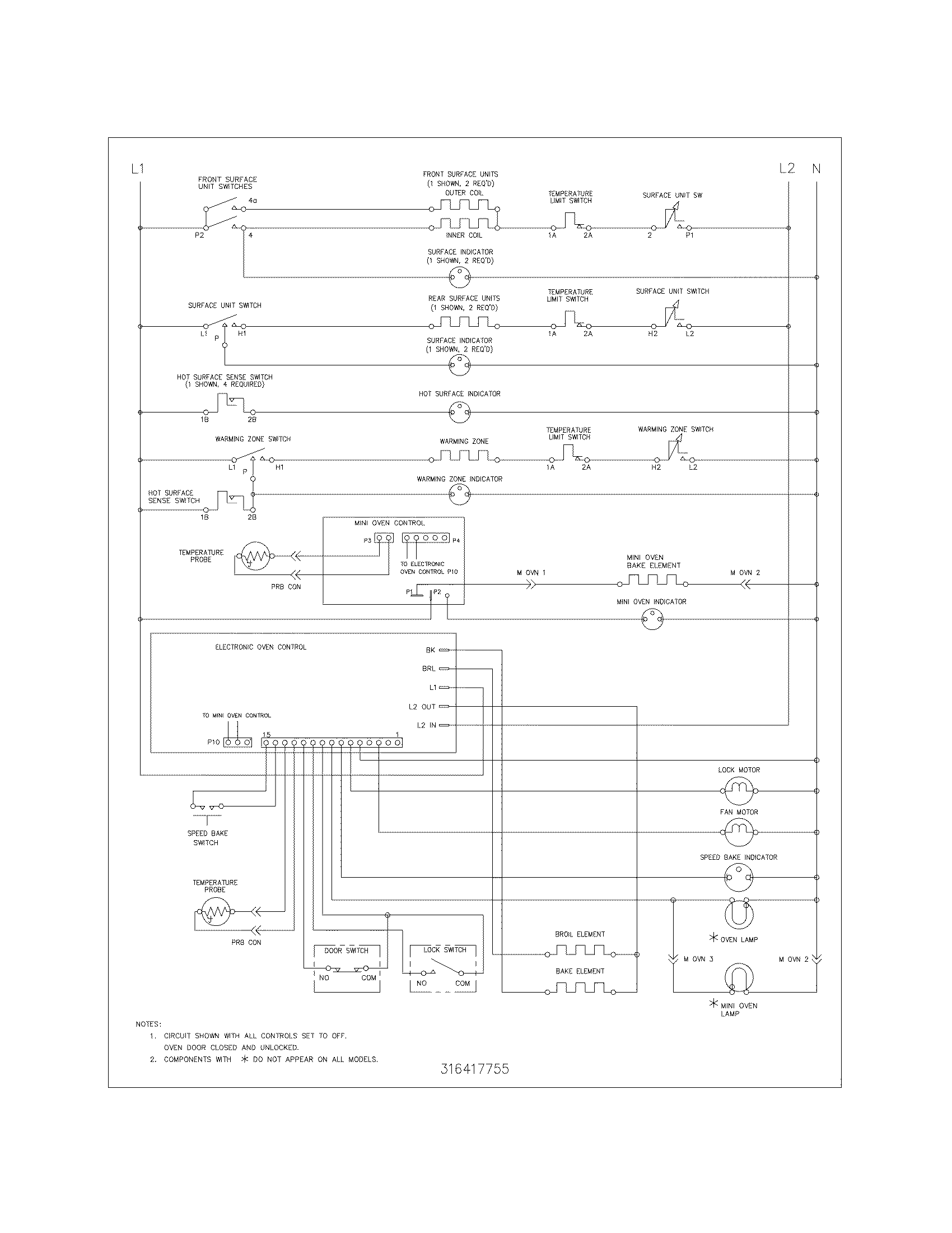 Frigidaire FEFB7ABDCB wiring schematic diagram