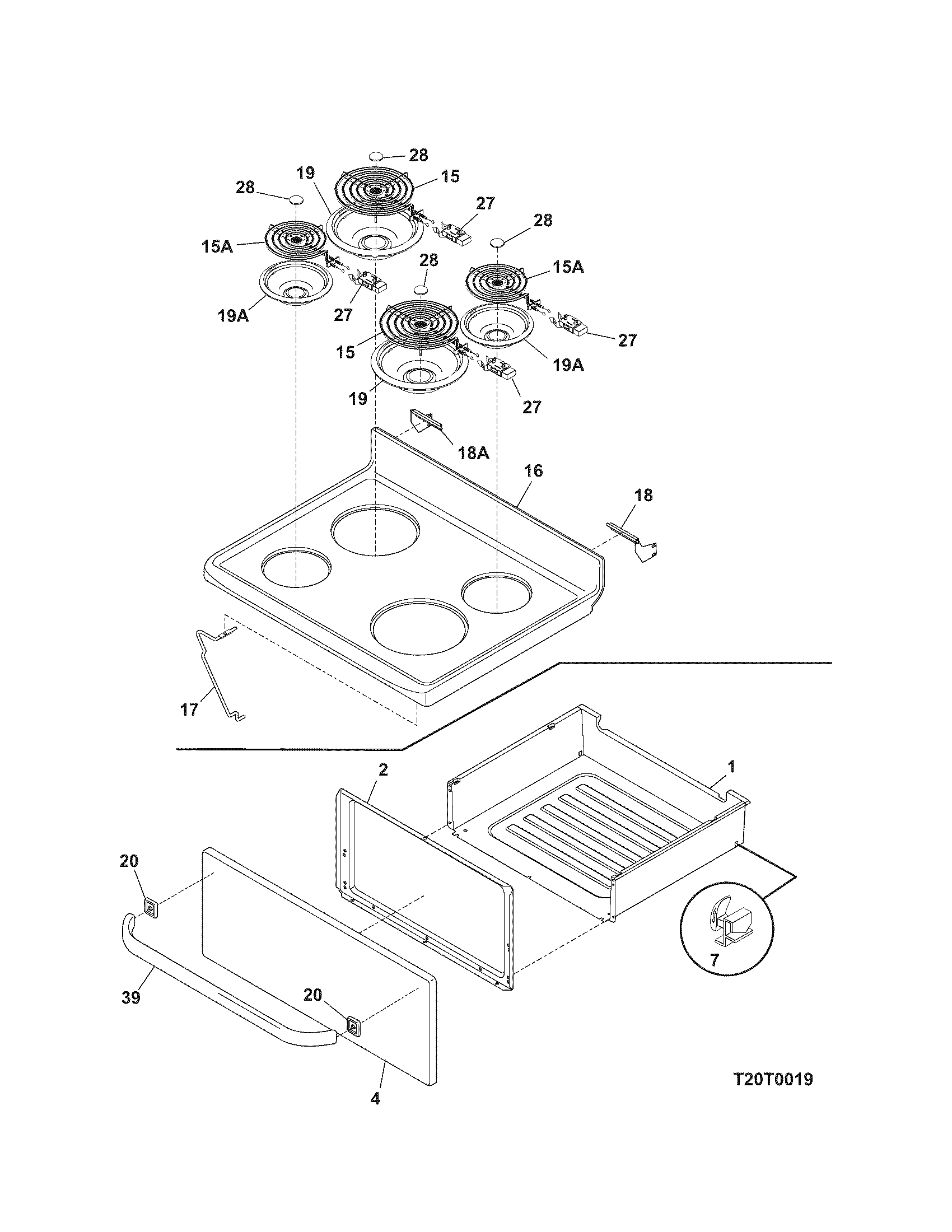 Kenmore 79091043401 top/drawer diagram