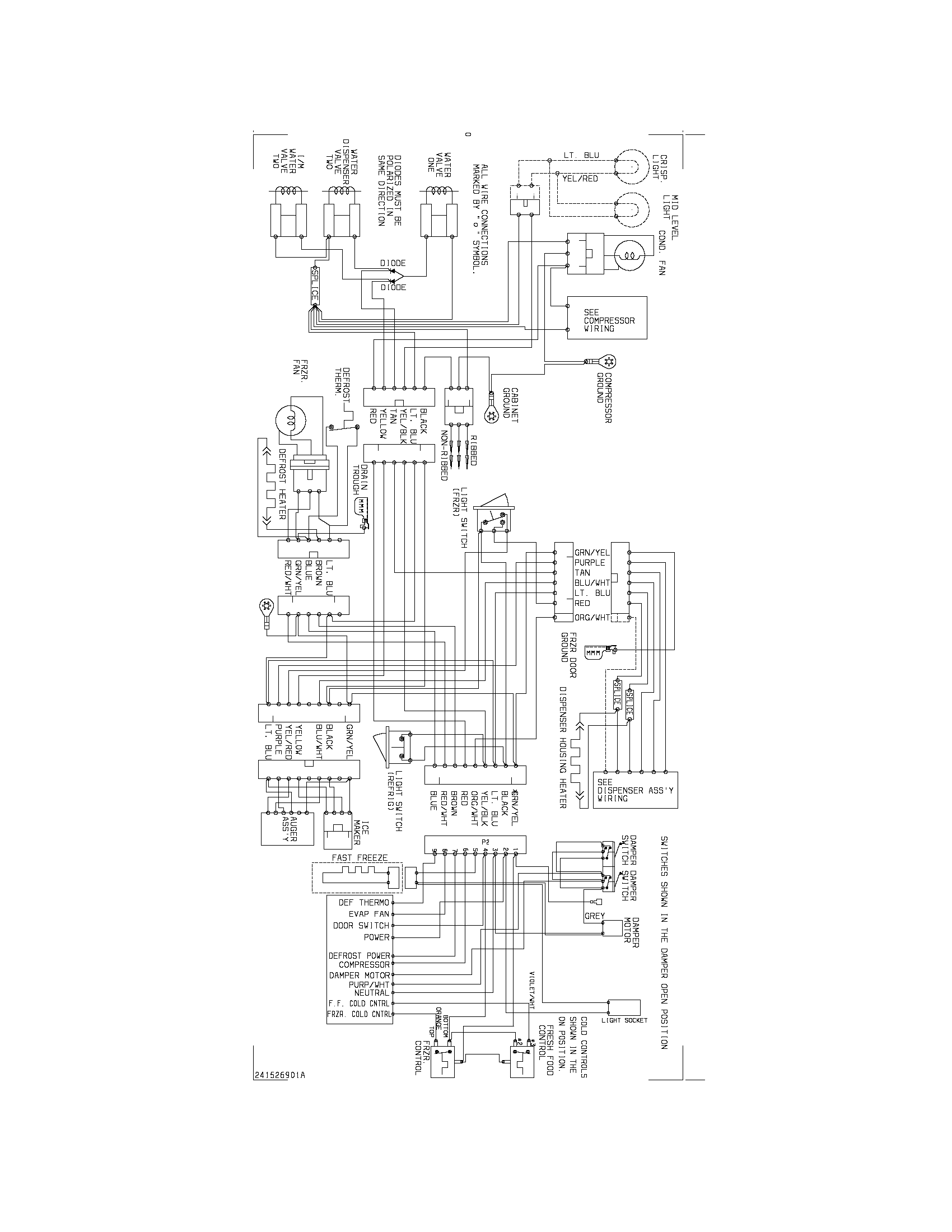 Frigidaire FRS23R4CQ9 wiring diagram diagram