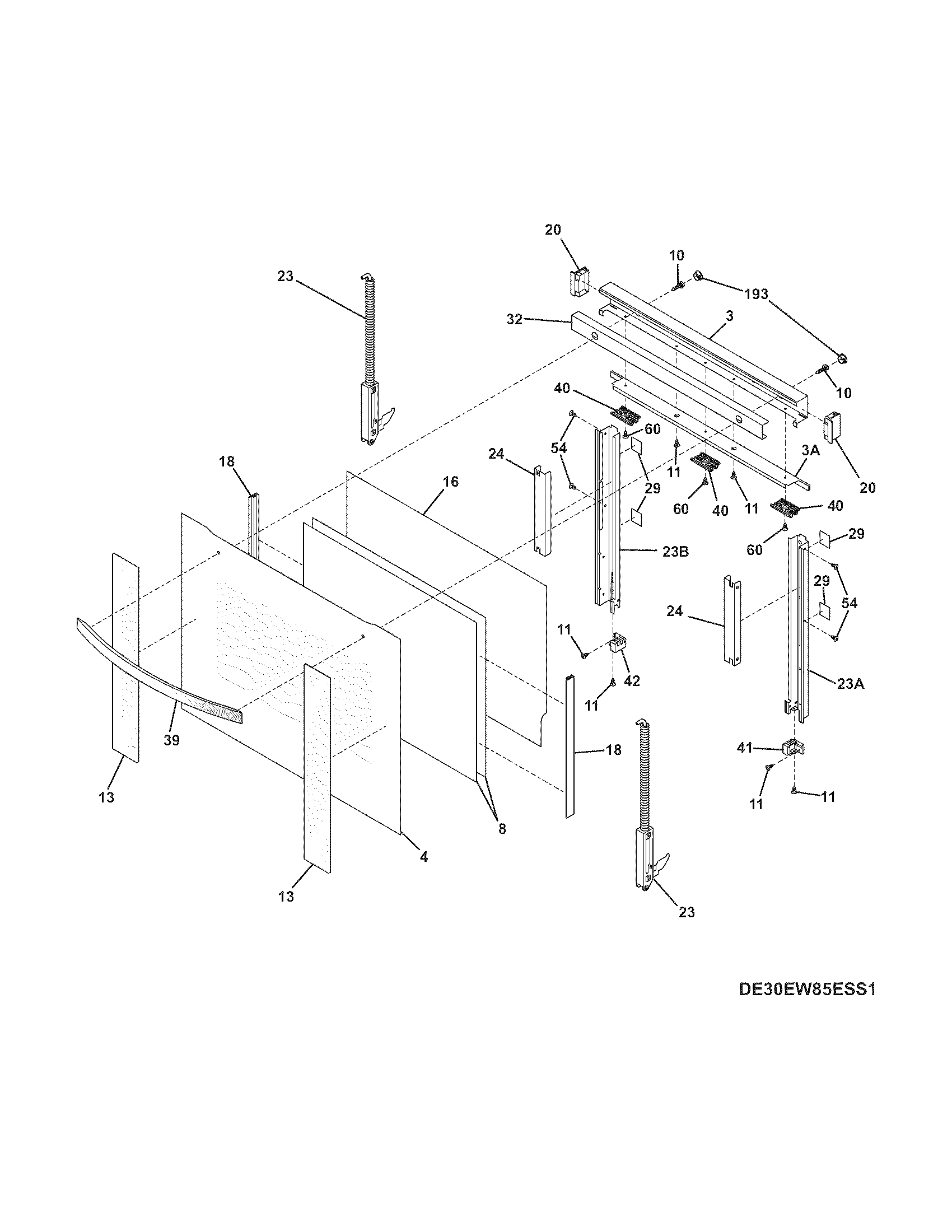 Electrolux E30EW8CESS1 doors diagram