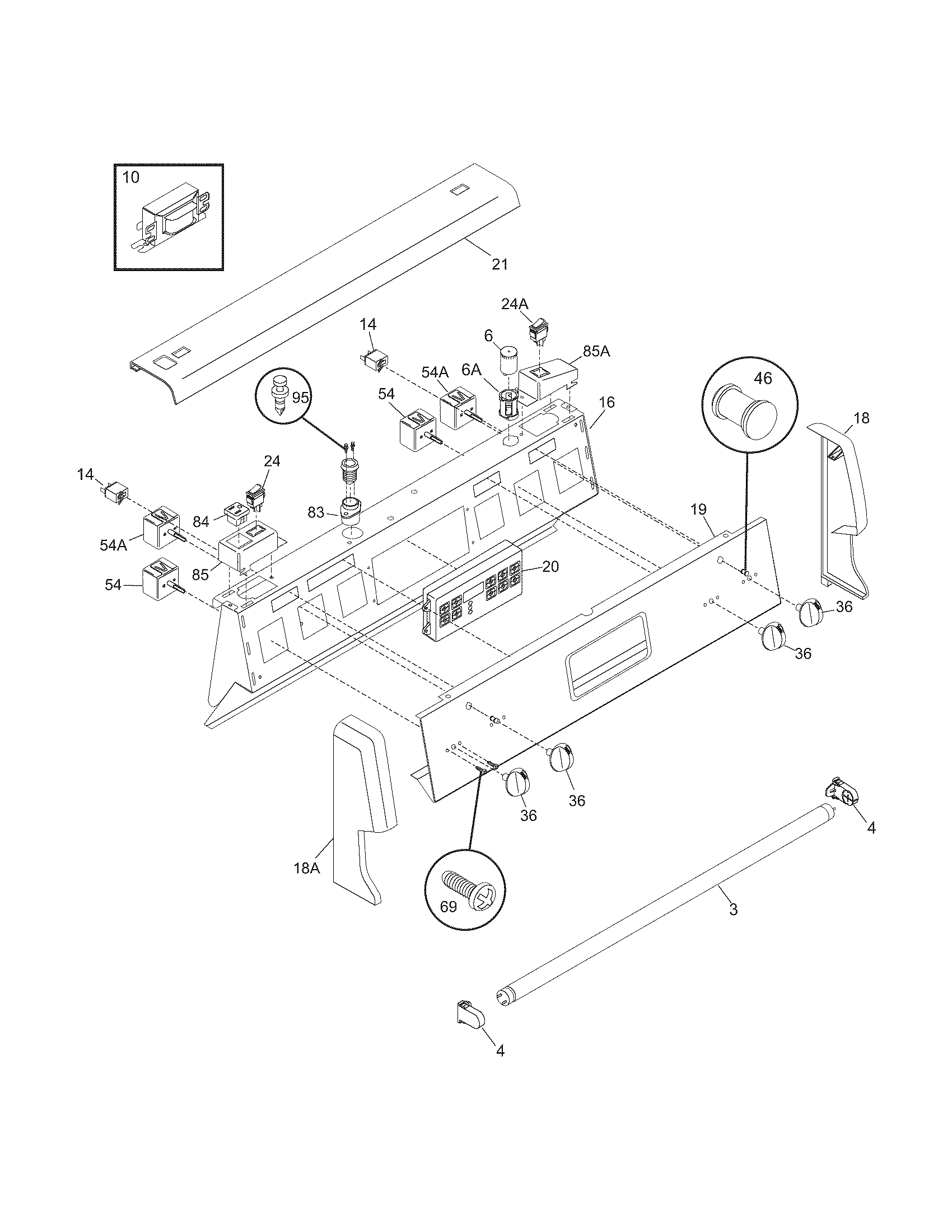 Crosley CSK341003 backguard diagram