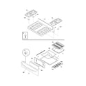 Frigidaire FGF337BCF top/drawer diagram