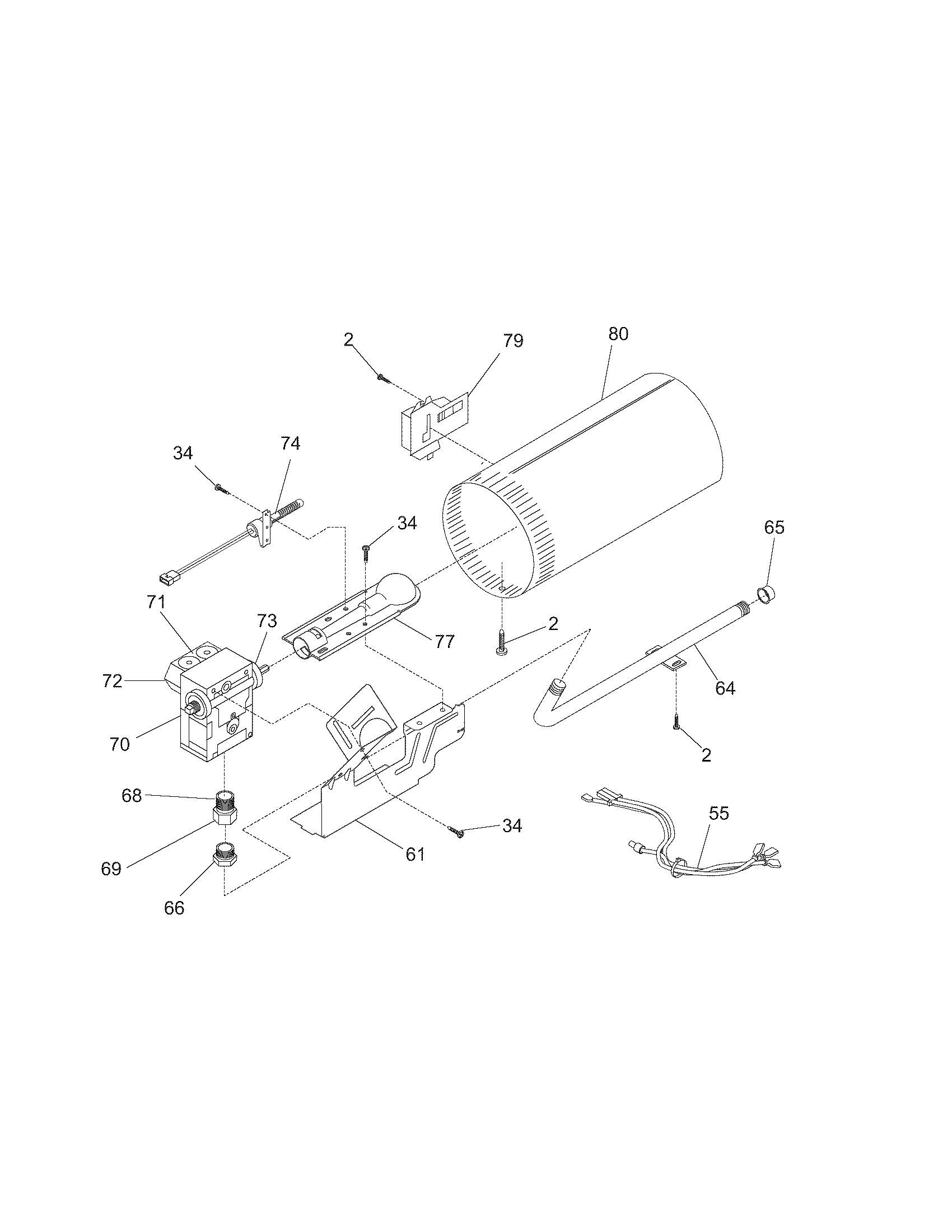 Kenmore 41794052500 burner diagram