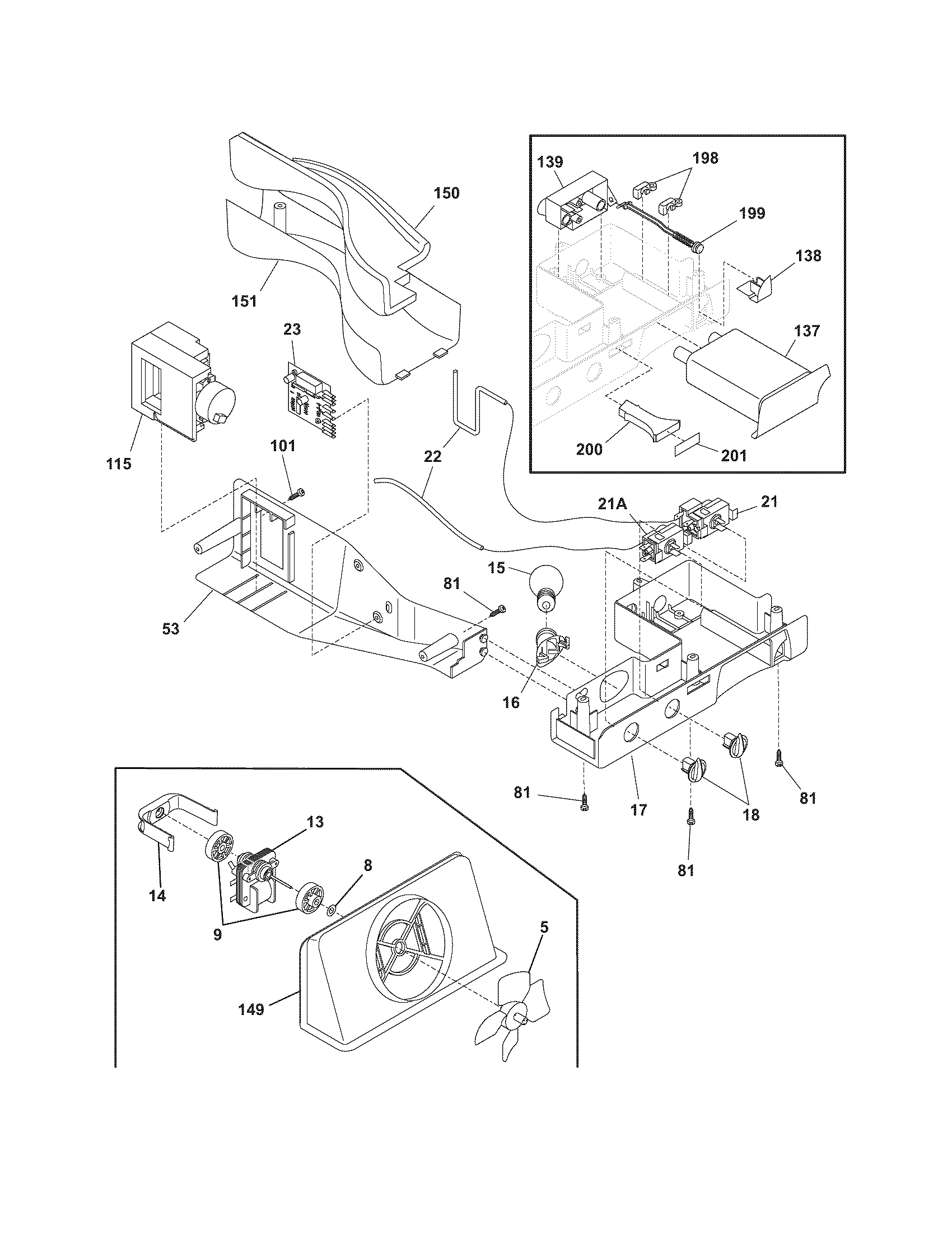 Frigidaire FRS23F4DQ4 controls diagram