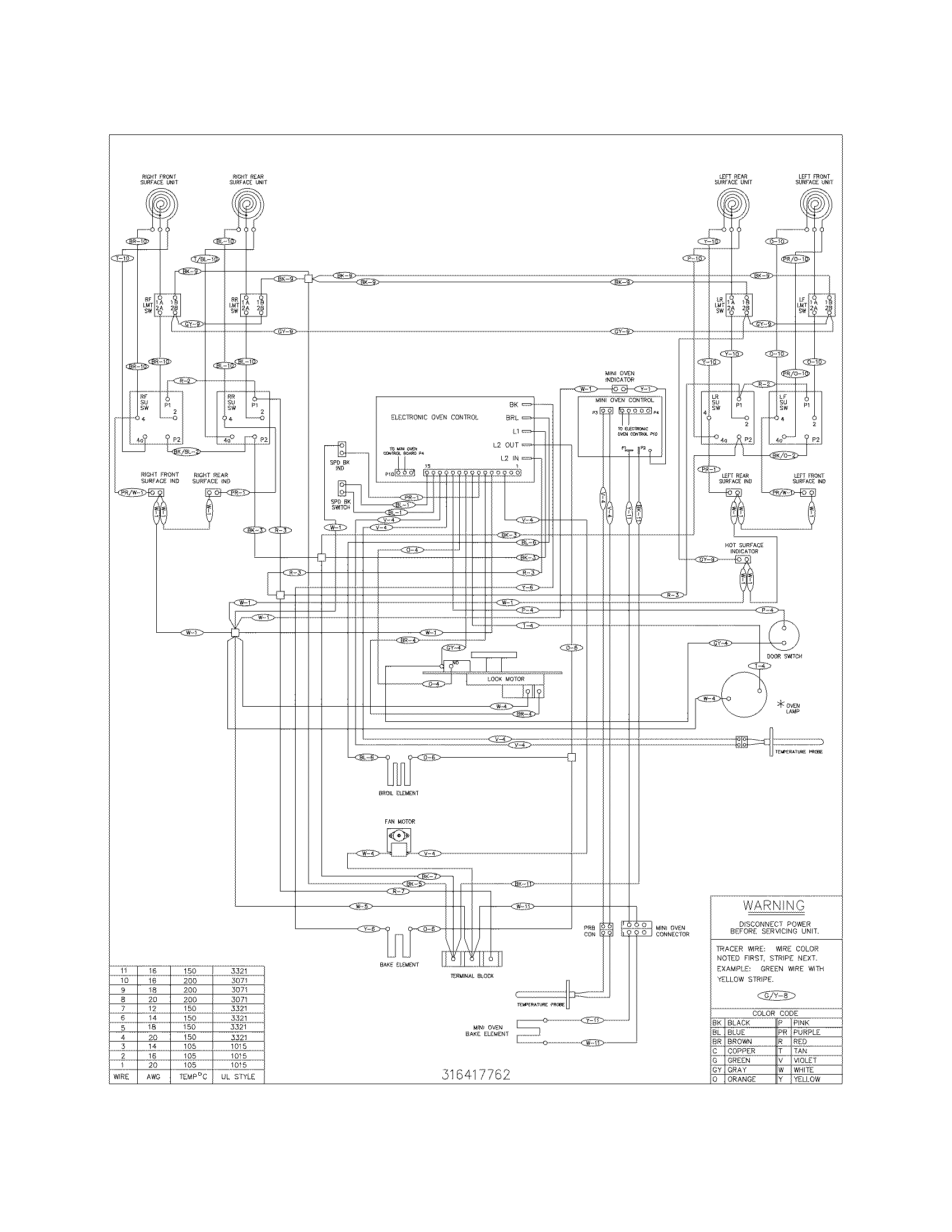 Frigidaire GLEFM385DSA wiring diagram diagram
