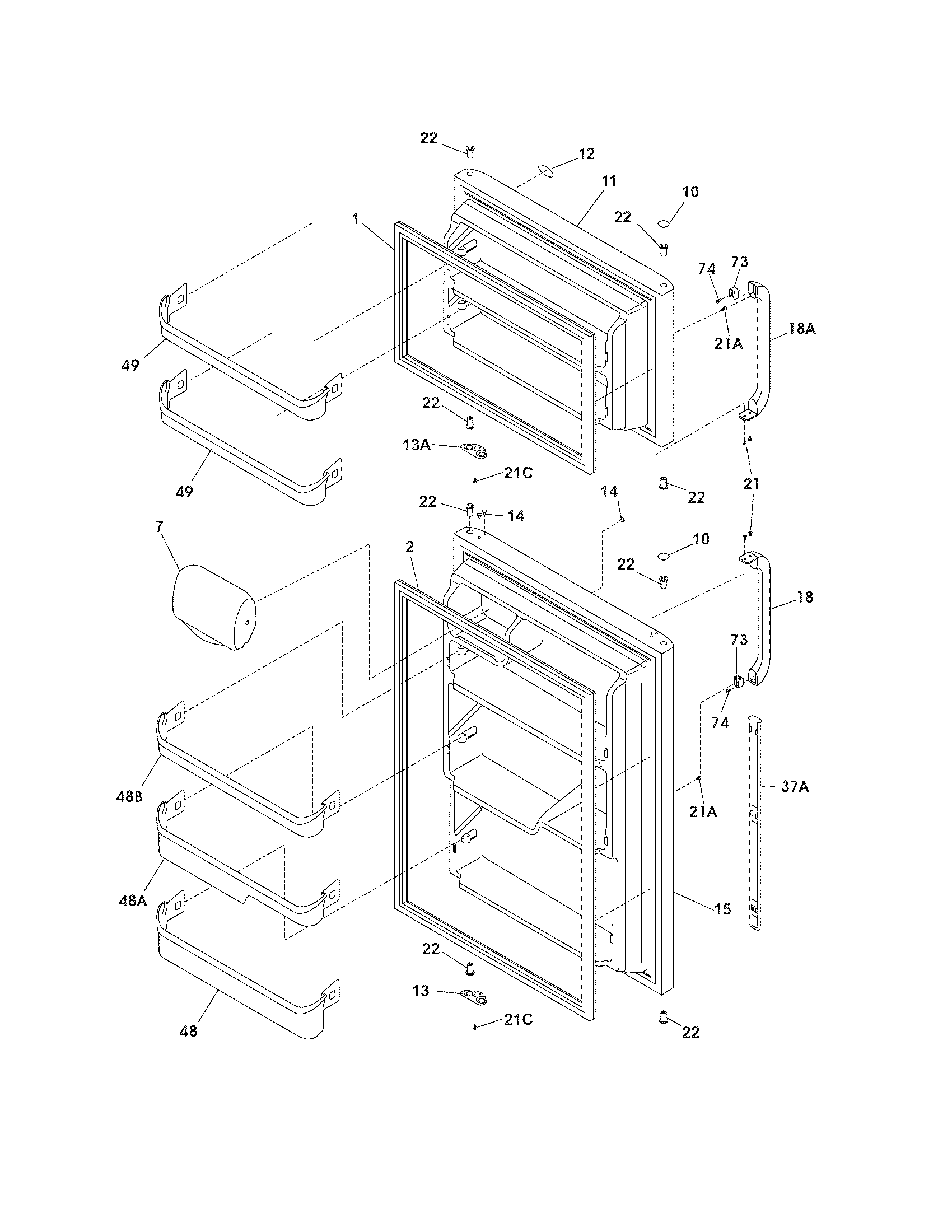 Gibson GRT18C6AWG door diagram