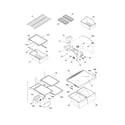 Frigidaire GLRT86TEB0 shelves diagram