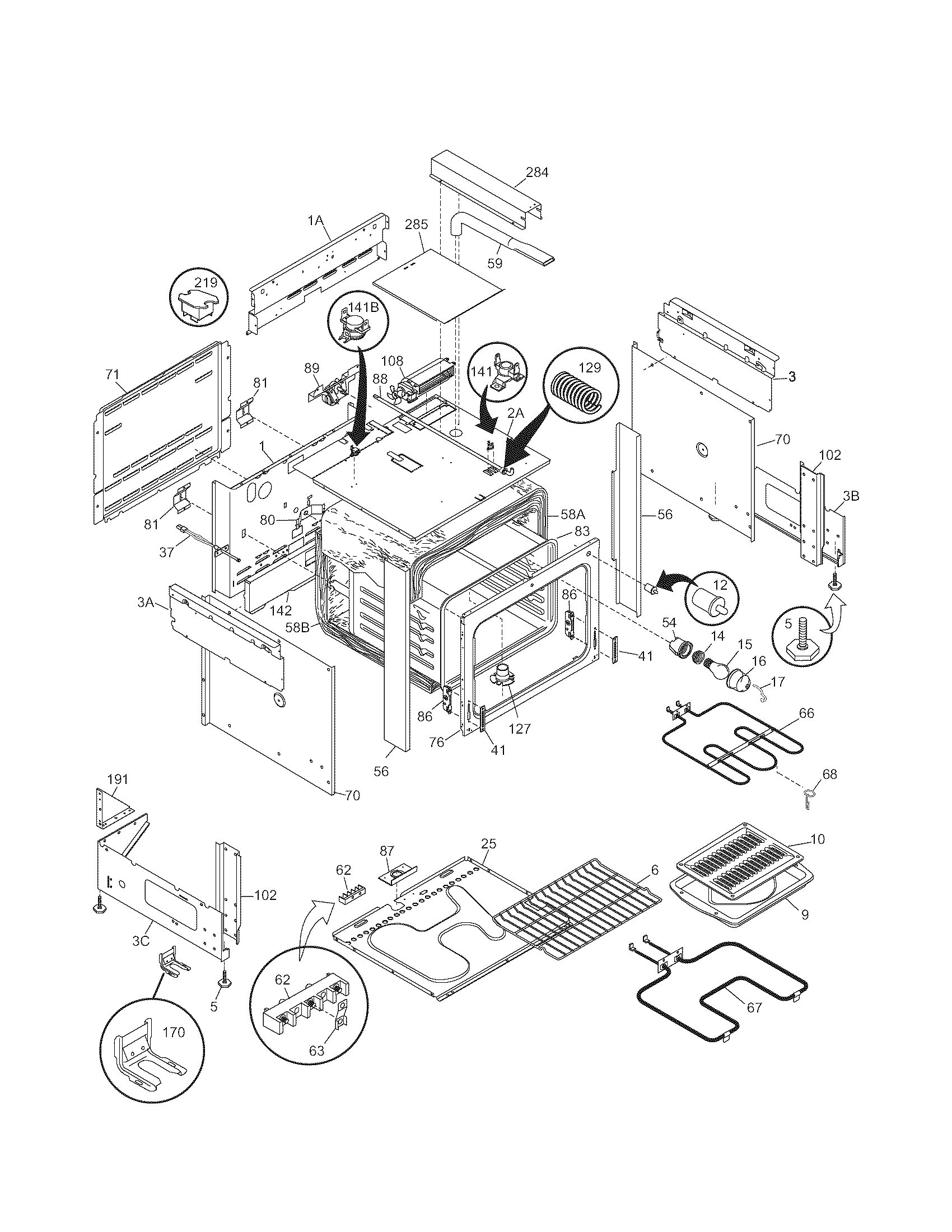 Kenmore 79046359401 body diagram